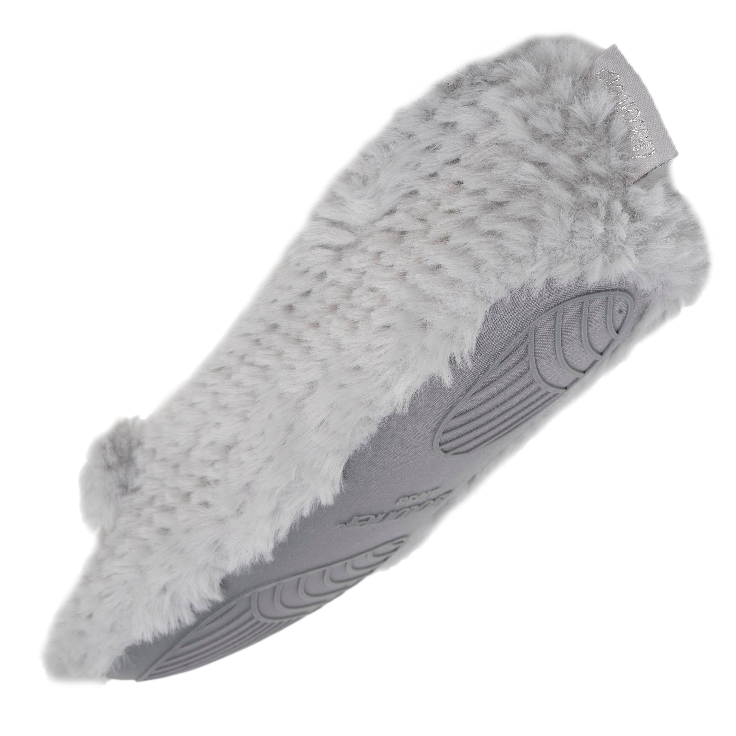 isotoner-chaussons-ballerines-femme-chat-gris-textur image 5