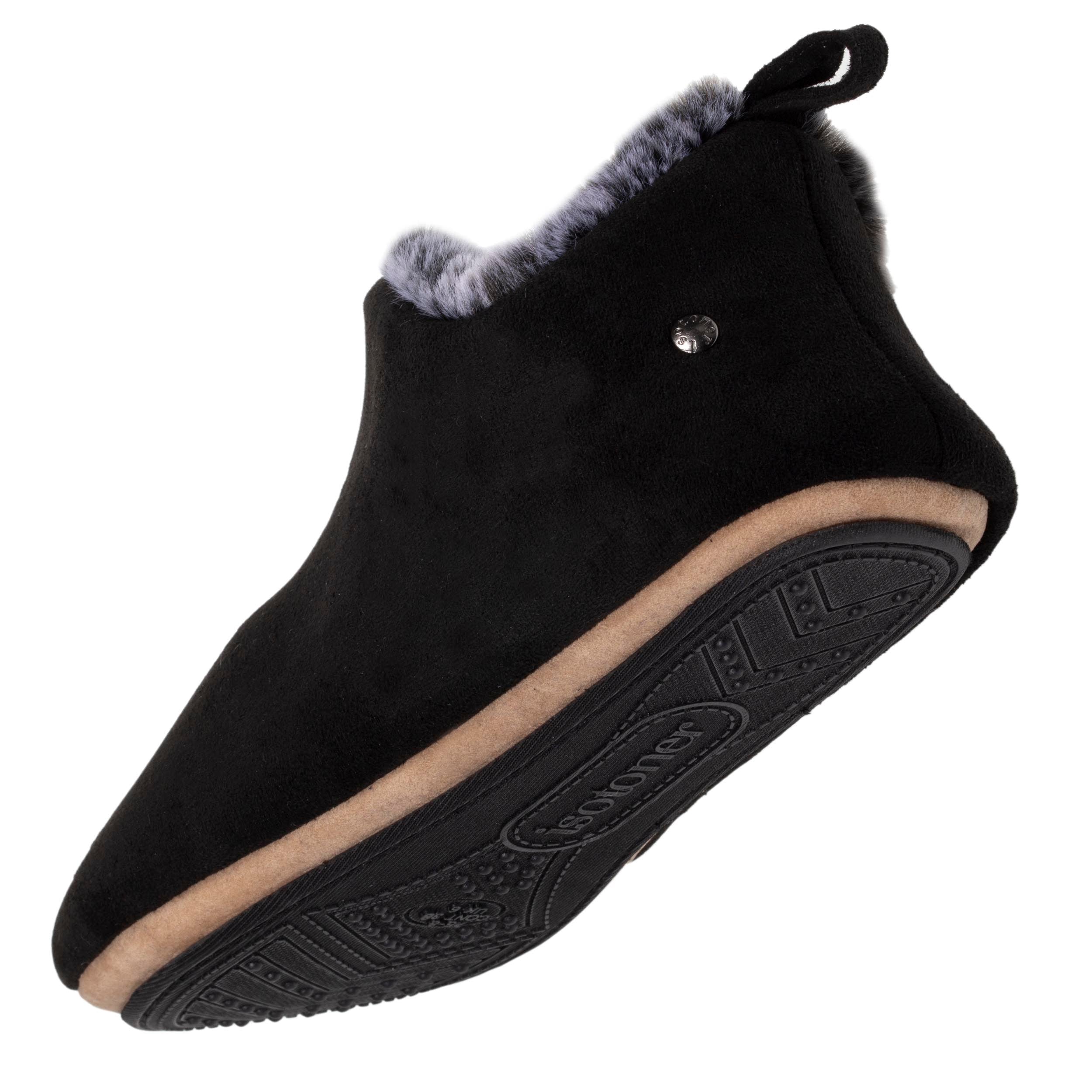 isotoner-chaussons-bottillons-bas-femme-noir image 5