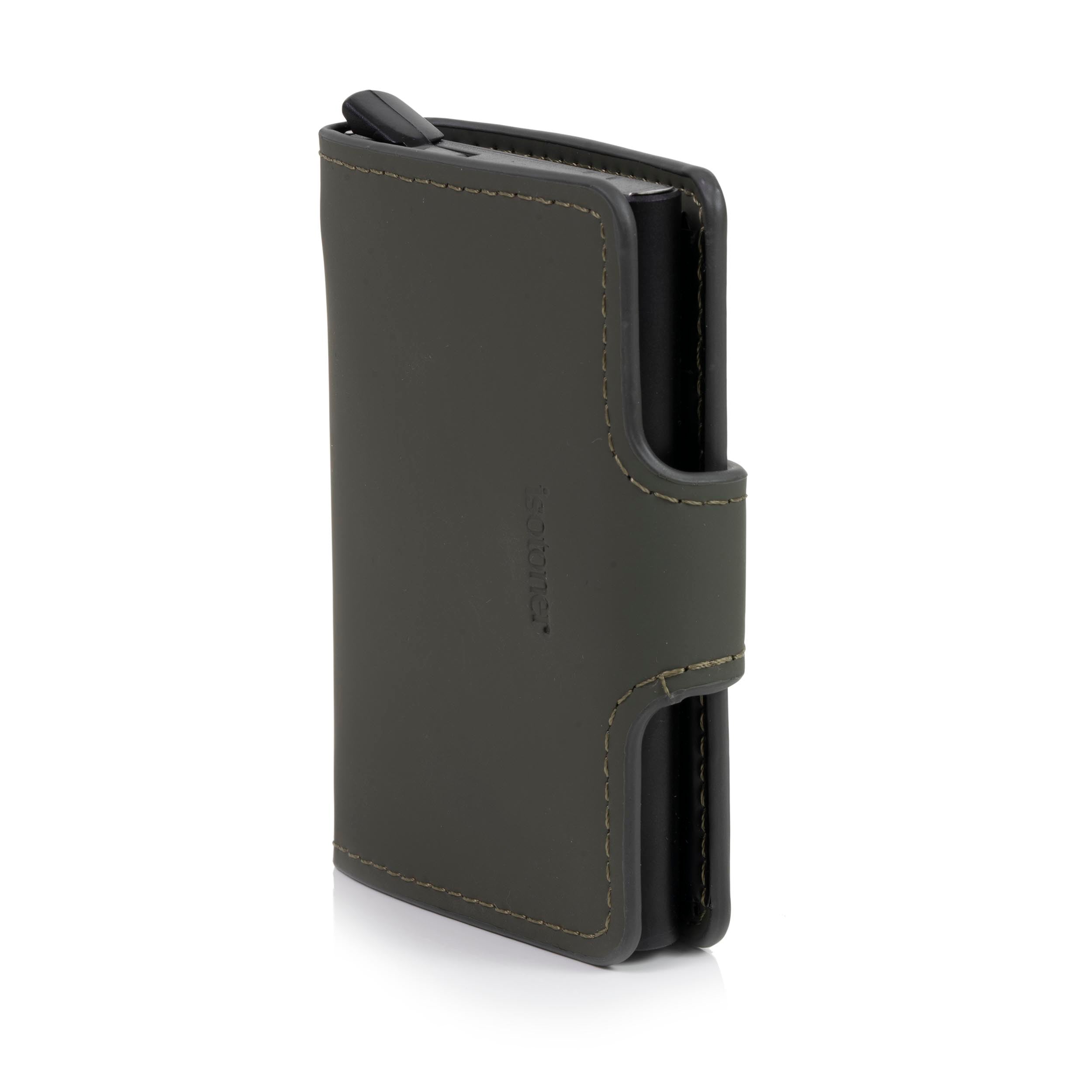 isotoner-porte-cartes-m-tallique-mixte-kaki-7-cartes-rfid image 2