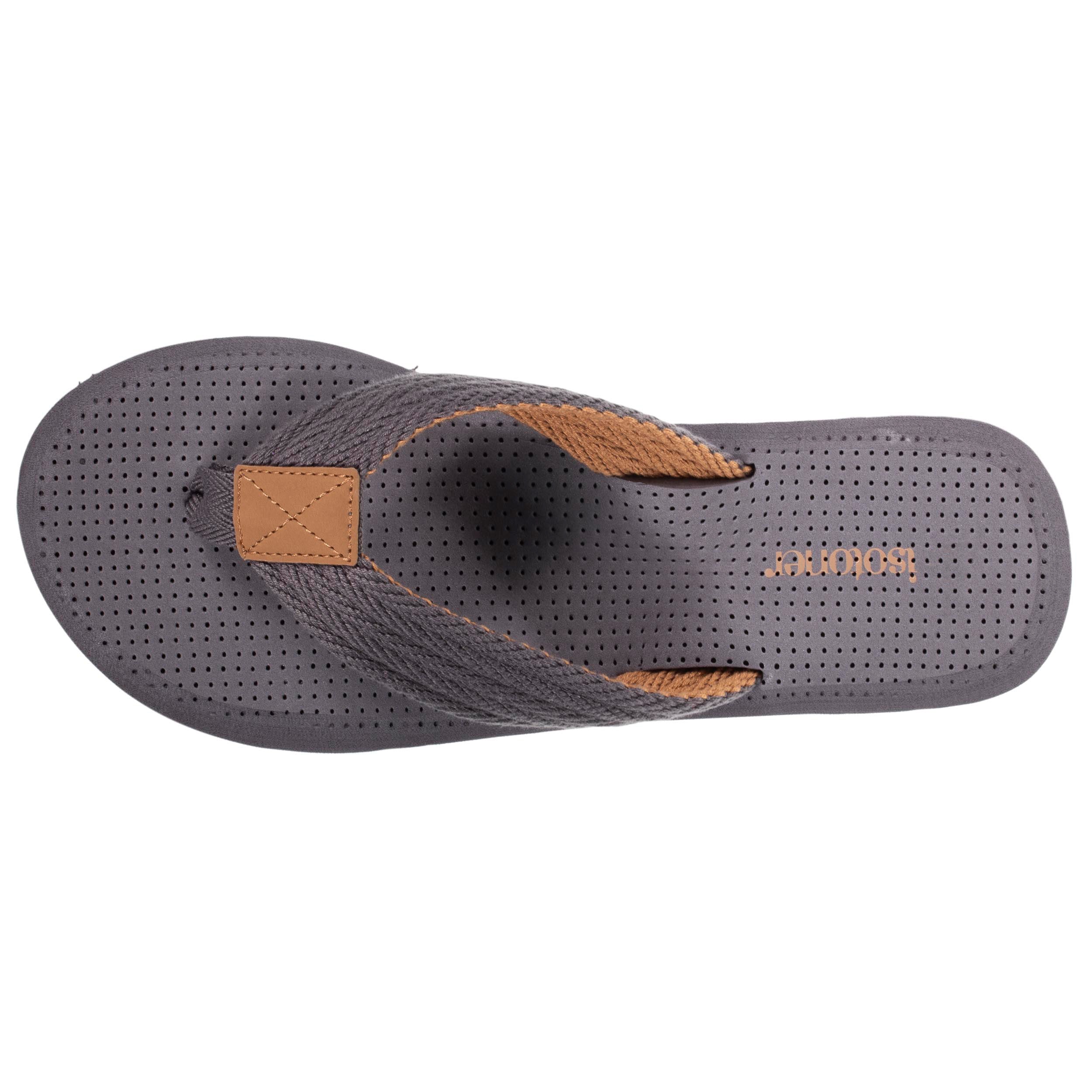 isotoner-tongs-homme-tige-corde-gris-semelle-confort image 2
