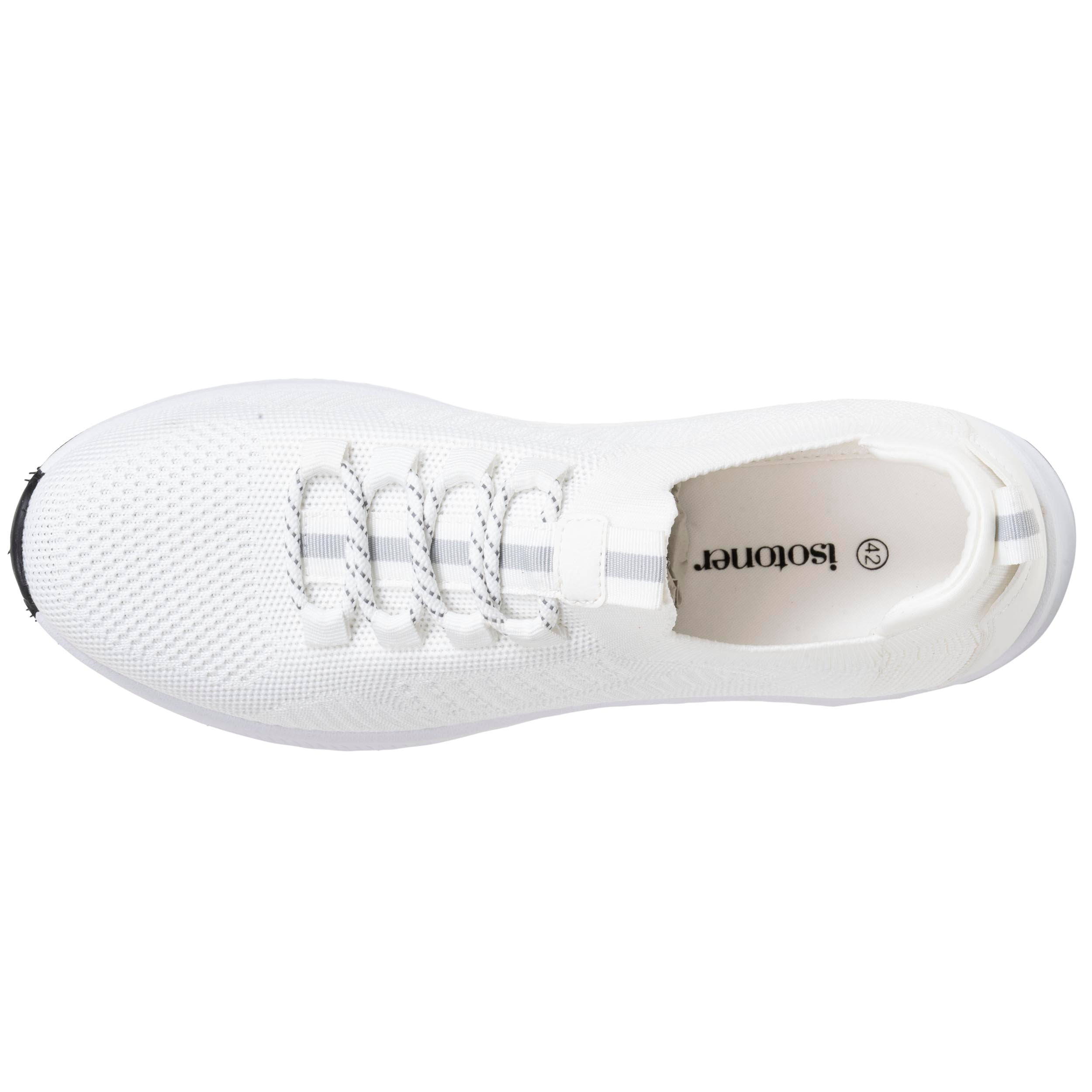 isotoner-basket-confort-homme-slip-on-blanc-lacets image 2