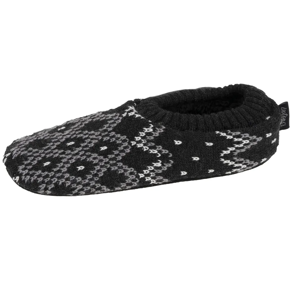 isotoner-chaussettes-chaussons-homme-jacquard-gris-2 image 1
