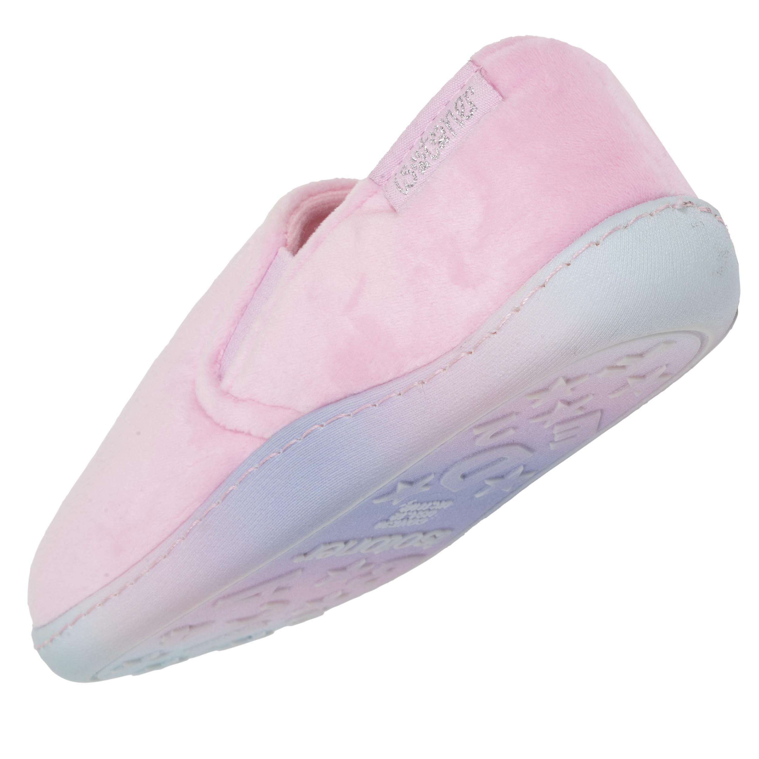 isotoner-chaussons-mocassins-enfant-rose-licorne image 5