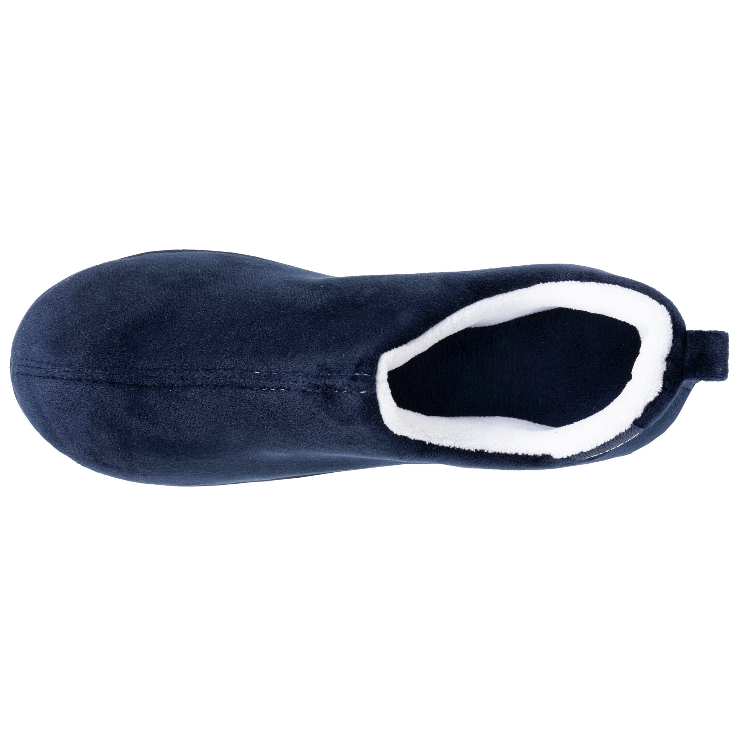 isotoner-chaussons-bottillons-bas-femme-marine-microvelours image 2