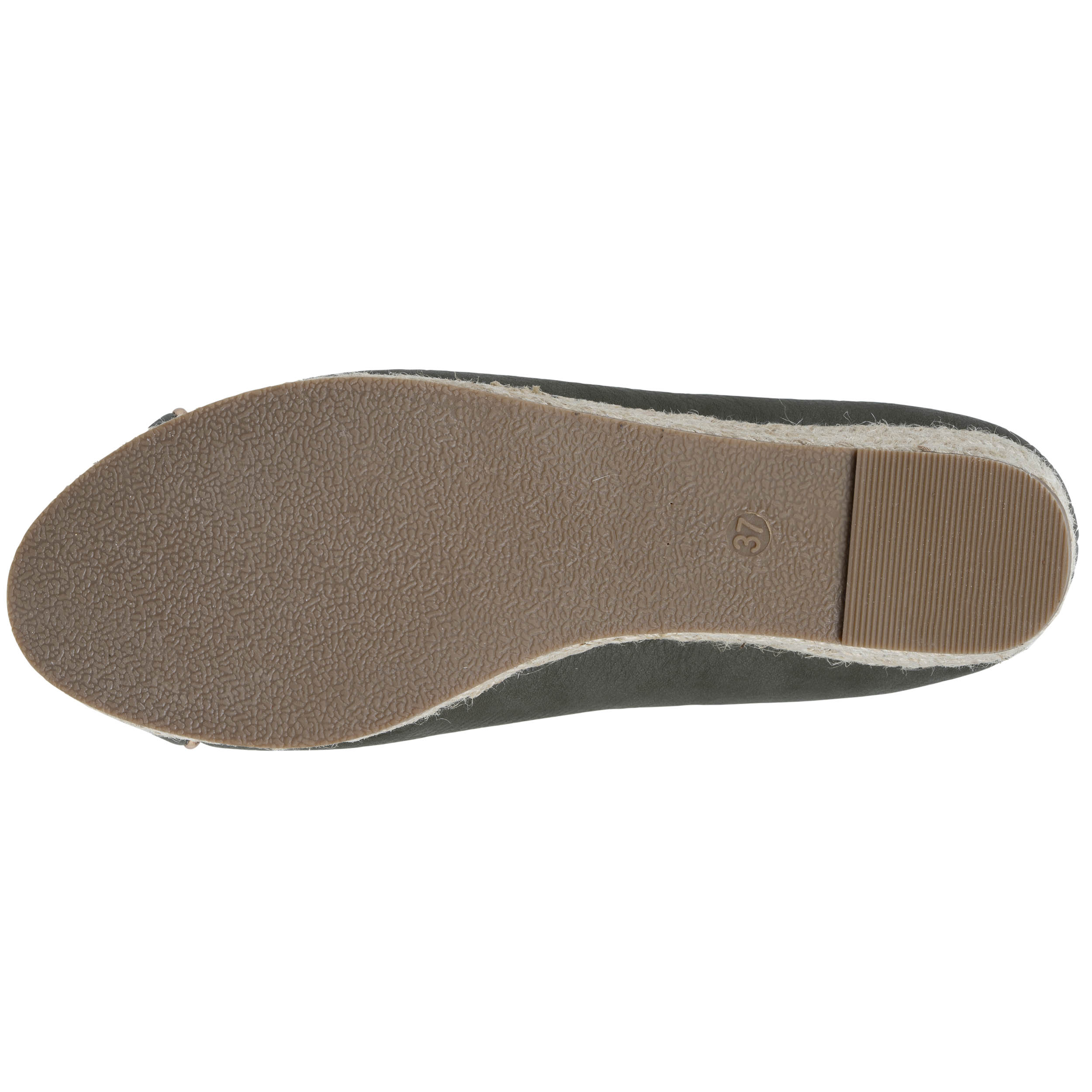 isotoner-ballerines-femme-corde-talon-compens-kaki image 5
