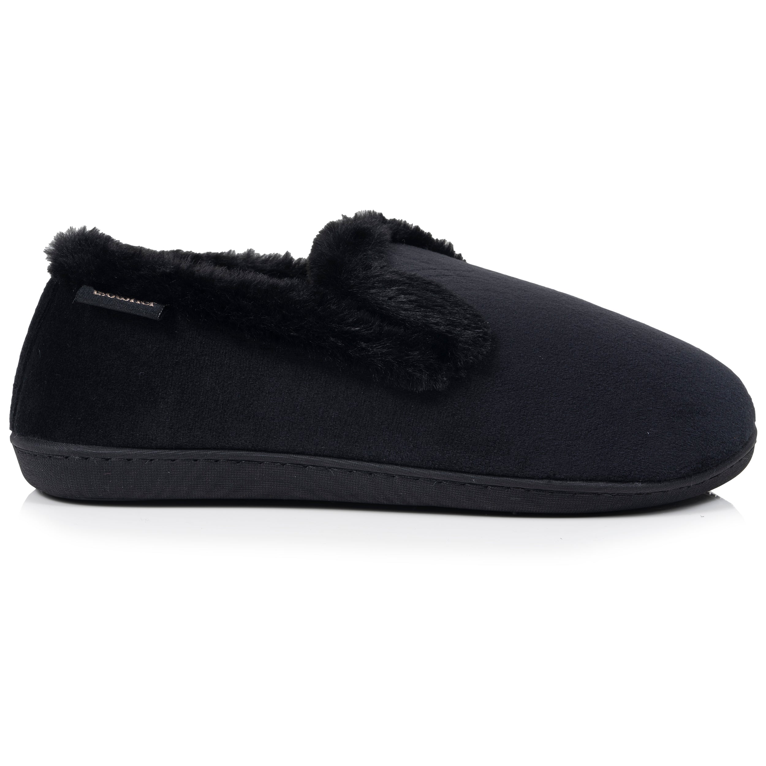 isotoner-chaussons-charentaises-femme-velours-noir image 8