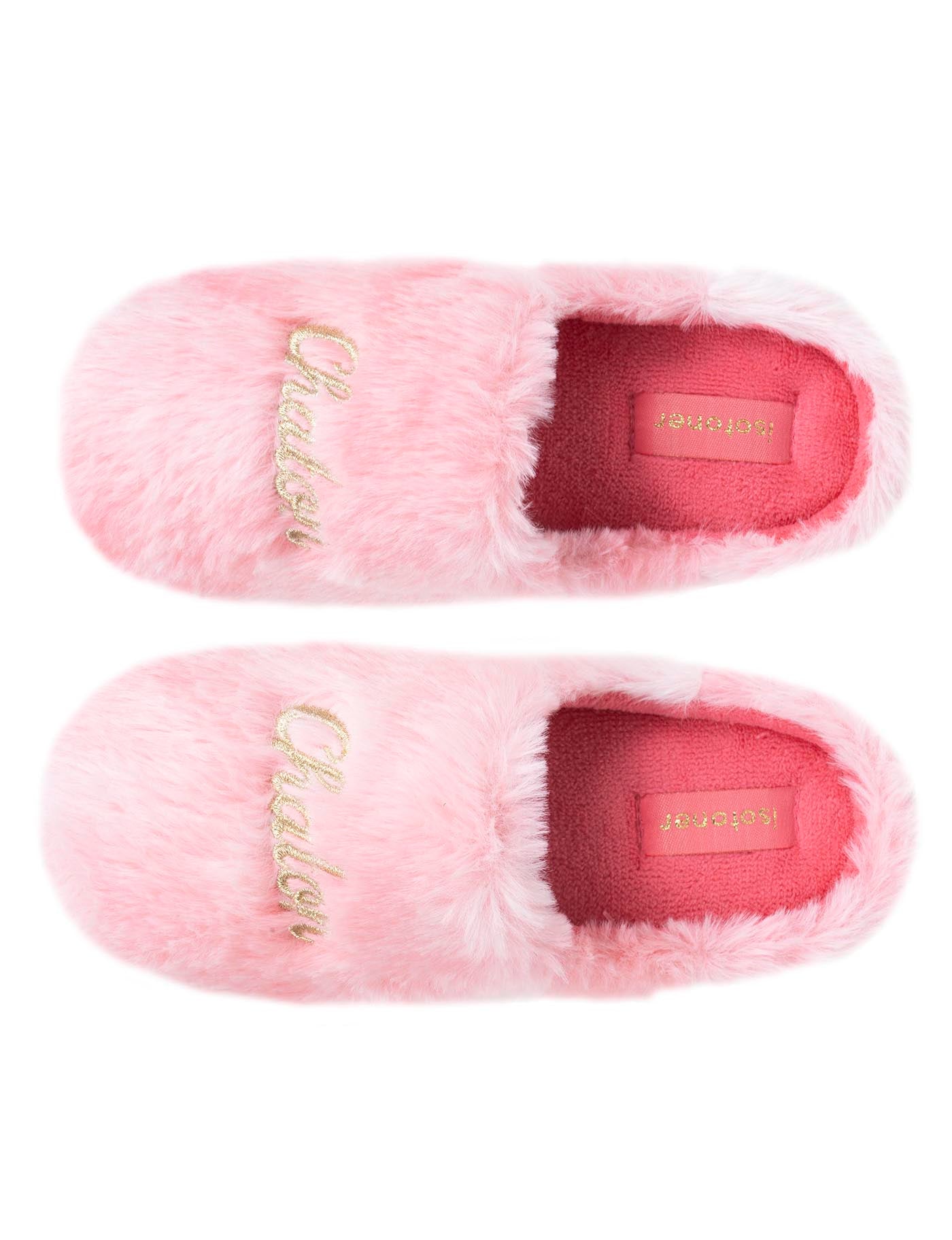 isotoner-chaussons-mules-enfant-bloup-rose-fille image 7