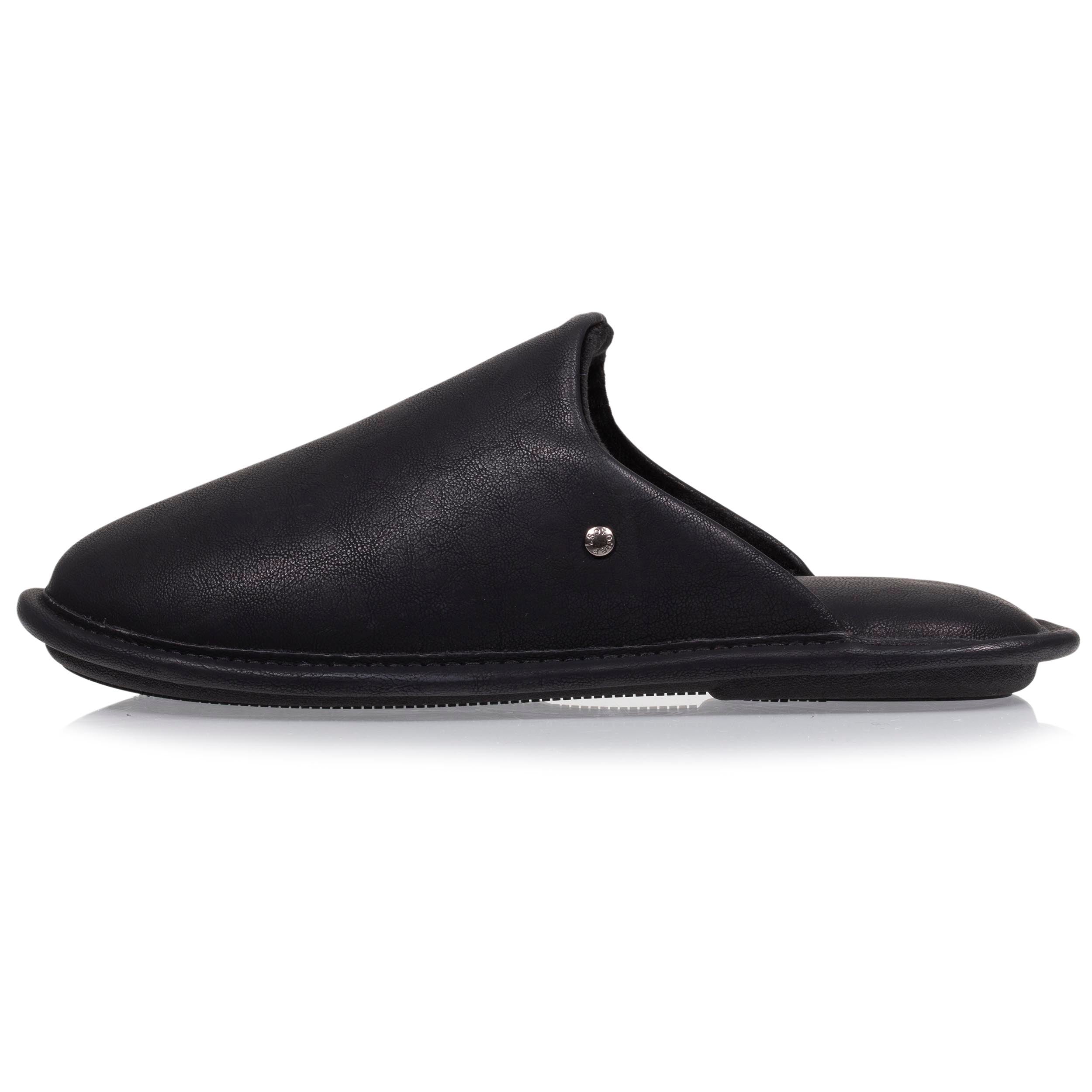 isotoner-chausson-mules-homme-cuir-synth-tique-noir image 3