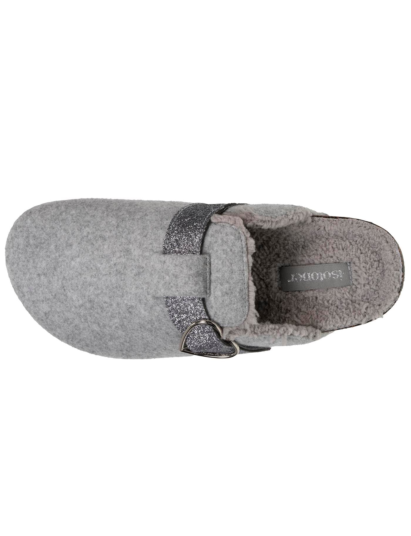 isotoner-chaussons-sabots-femme-gris-chin-paillettes image 7
