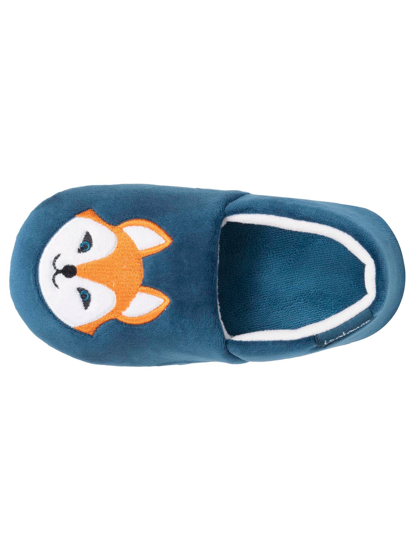 isotoner-chaussons-slippers-enfant-velours-renard-bleu image 7