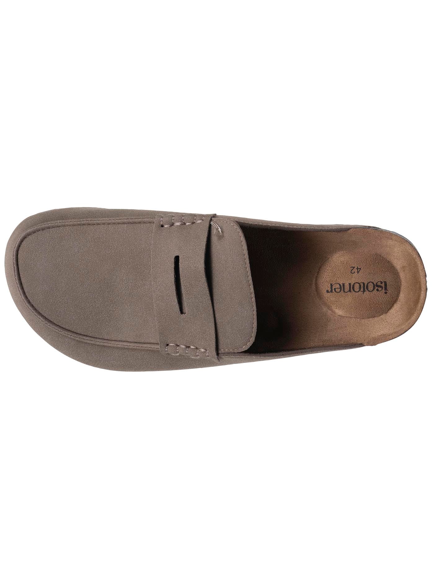 isotoner-sabots-mocassin-homme-taupe image 7