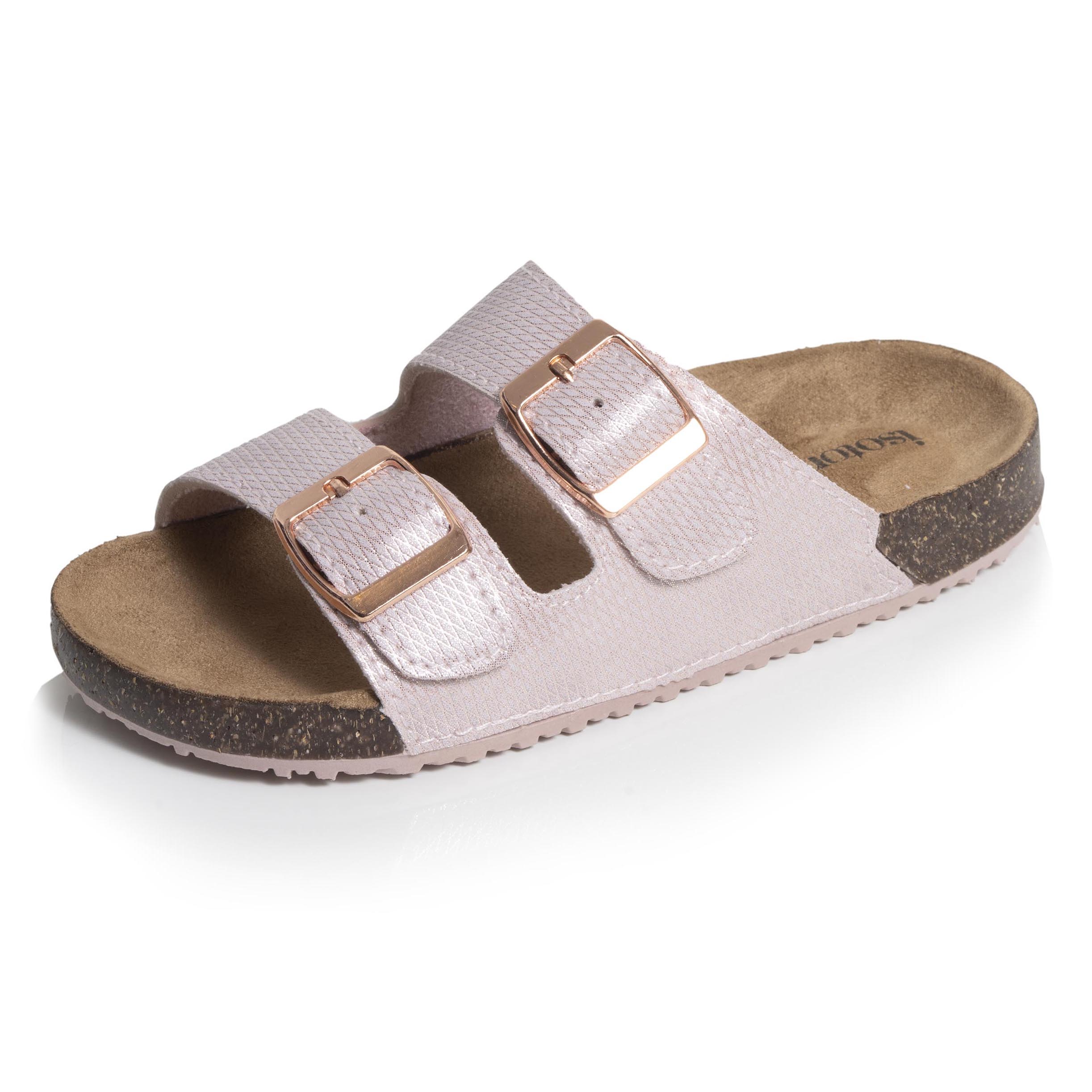 isotoner-mules-sandales-enfant-double-bride-rose image 1
