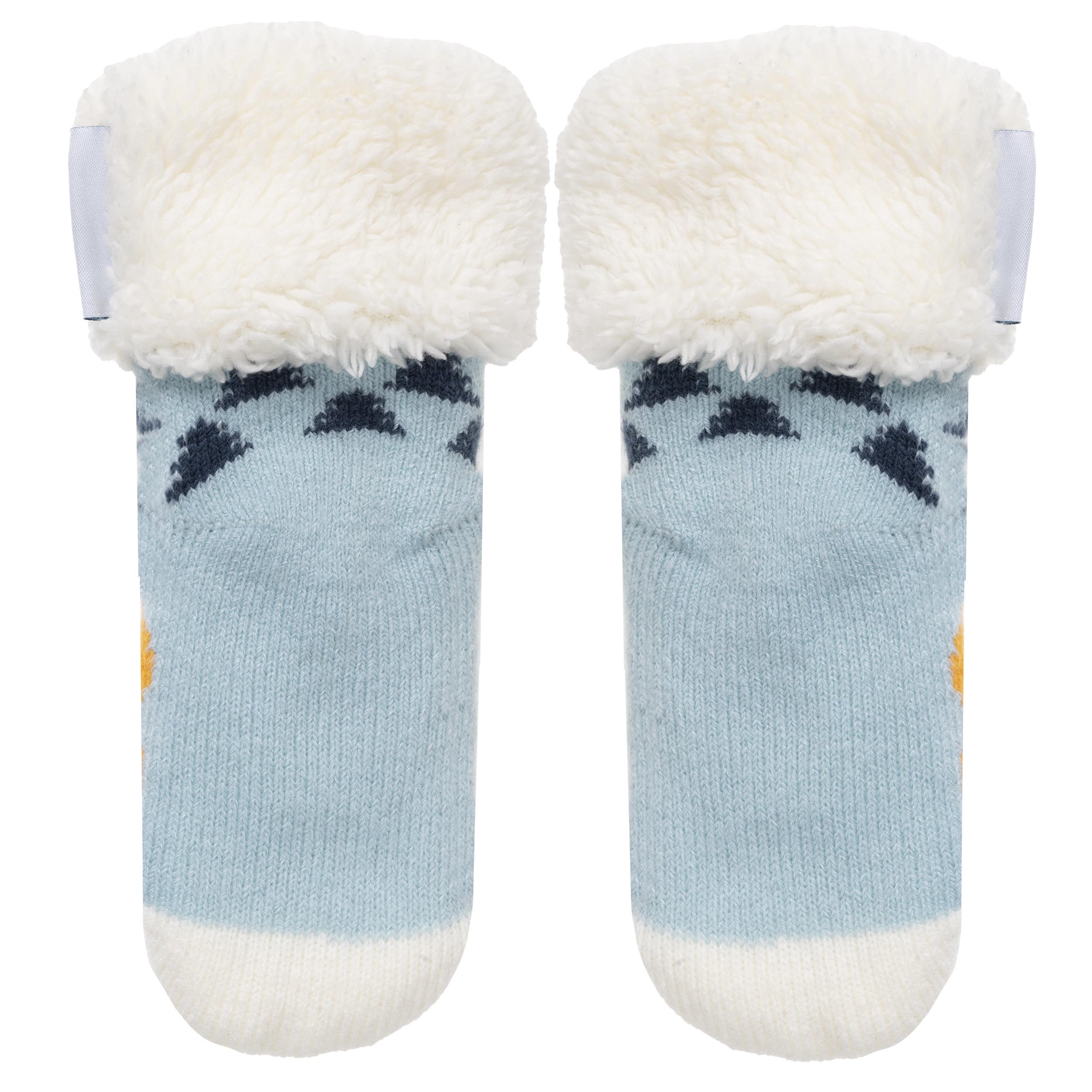 isotoner-chaussettes-fourr-es-enfant-bleu-renard-antid-rapantes-1-8-ans image 3