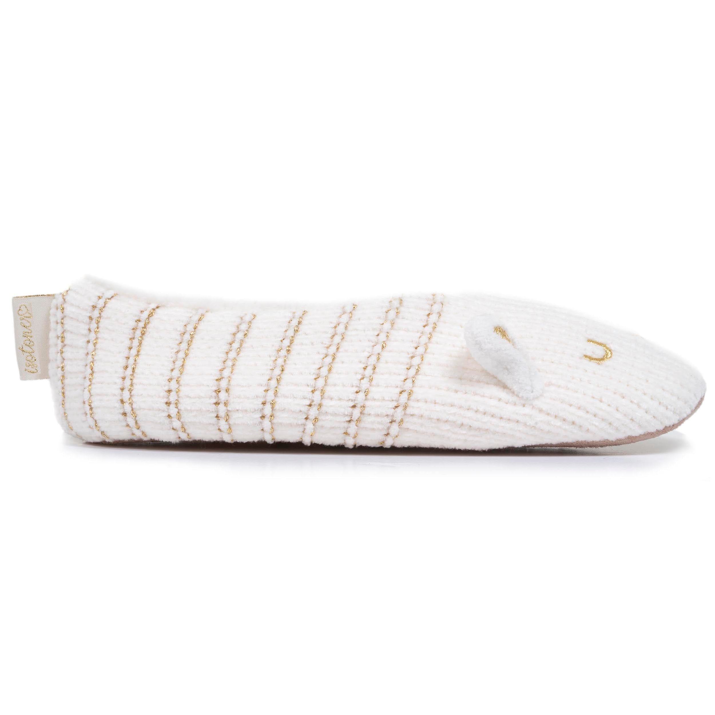 isotoner-chaussettes-chaussons-fourr-es-femme-ivoire-chat image 8