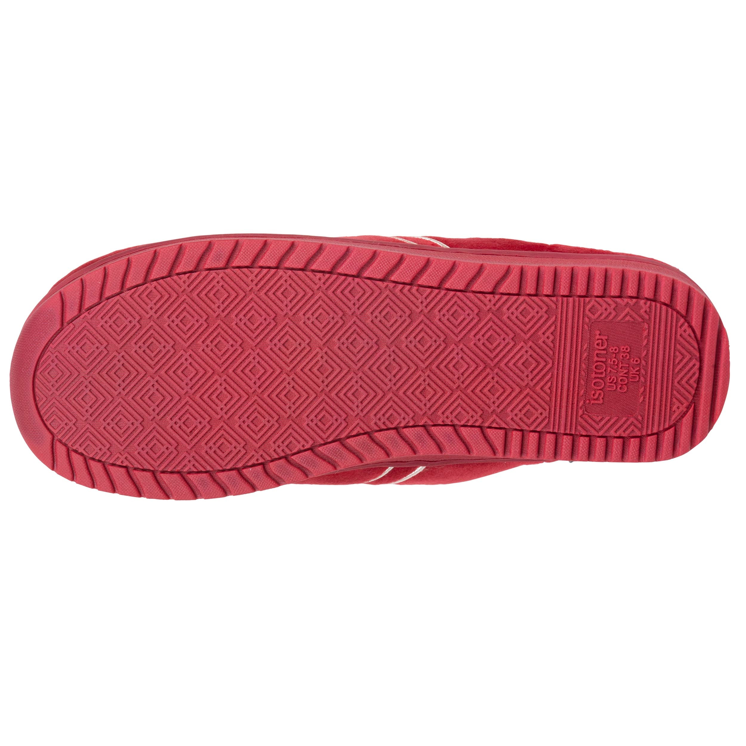 isotoner-chaussons-mules-talon-femme-rouge-3-7-cm image 5