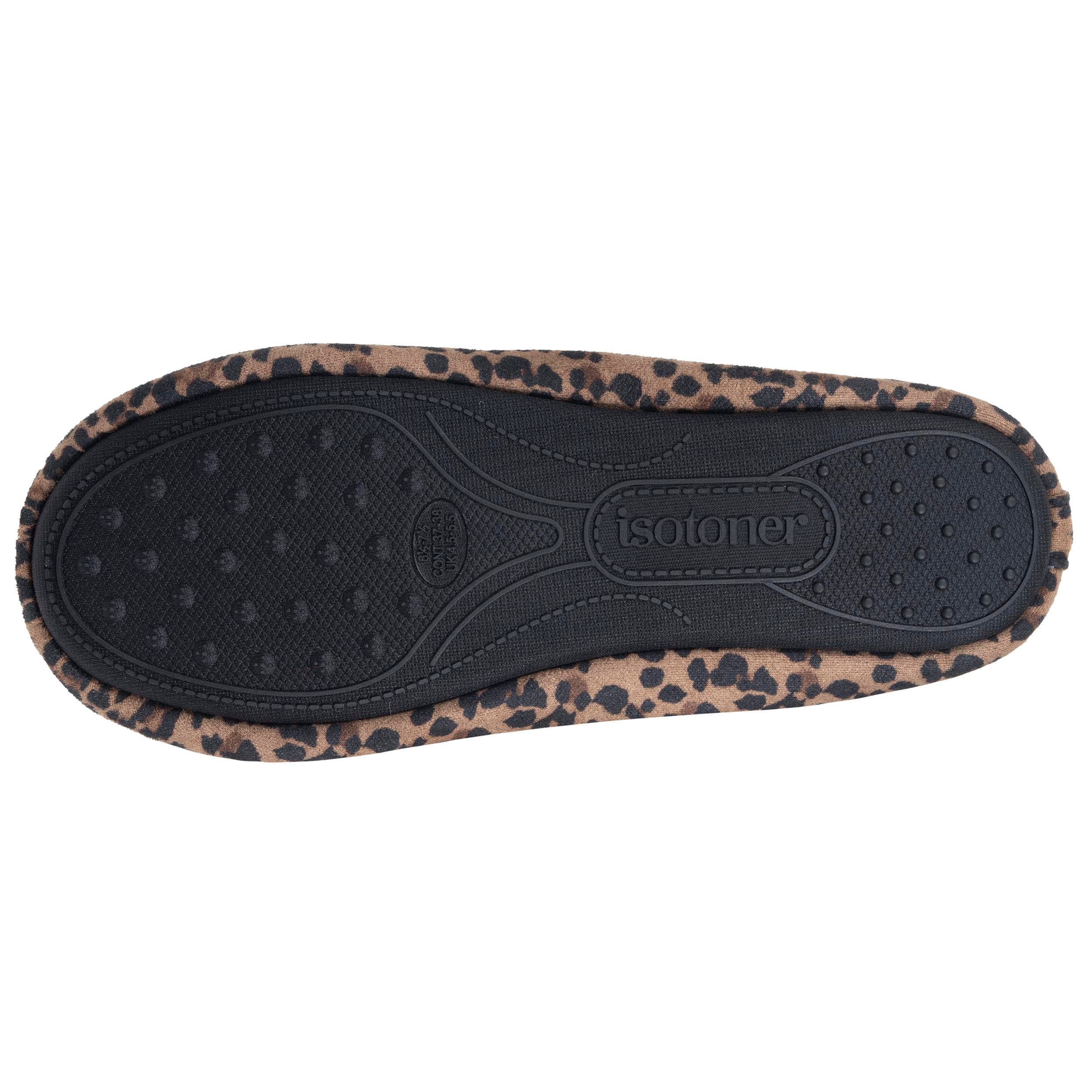 isotoner-chaussons-ballerines-femme-l-opard-fonc-2 image 5