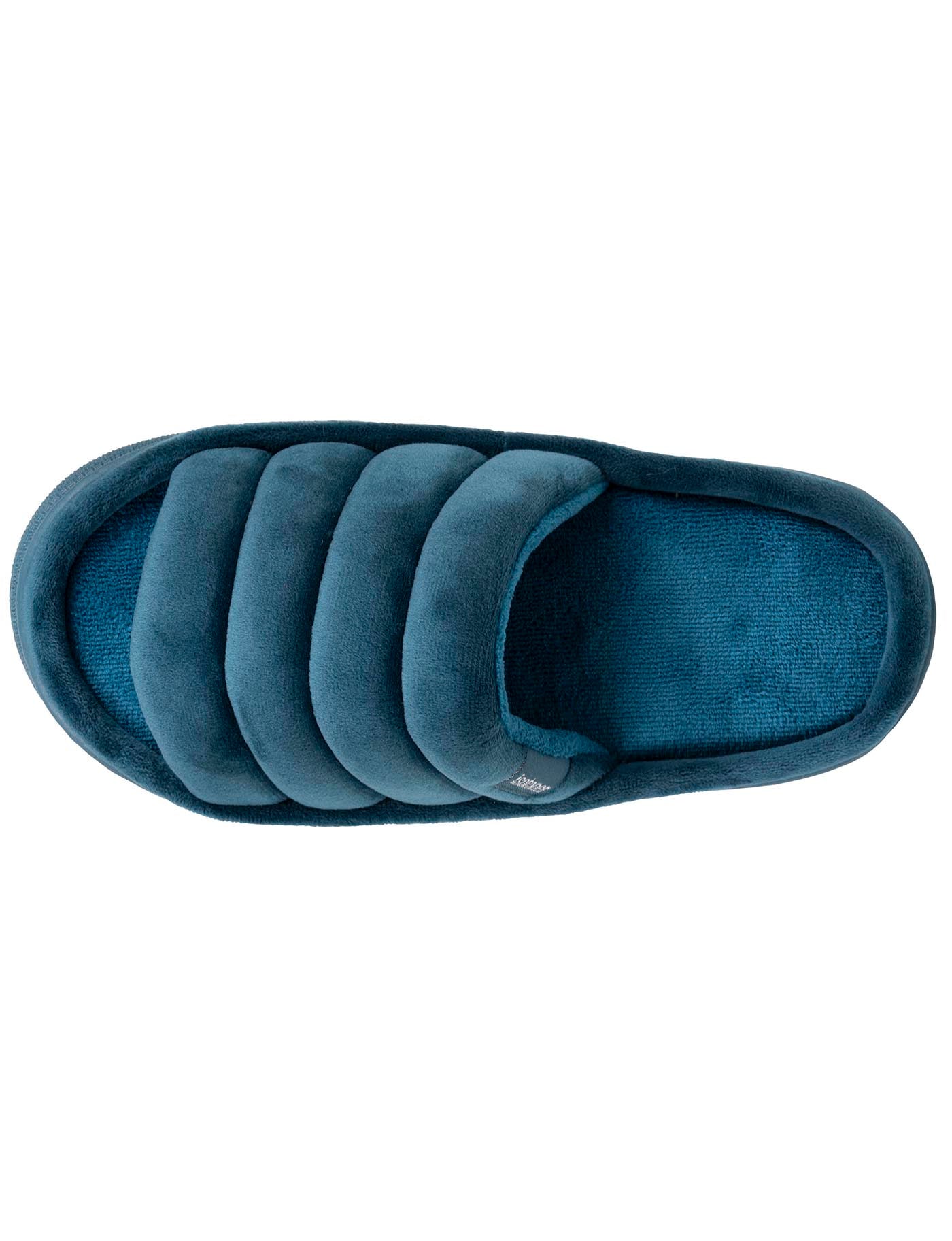 isotoner-bloup-chaussons-sandales-femme-bleu-canard-velours image 7