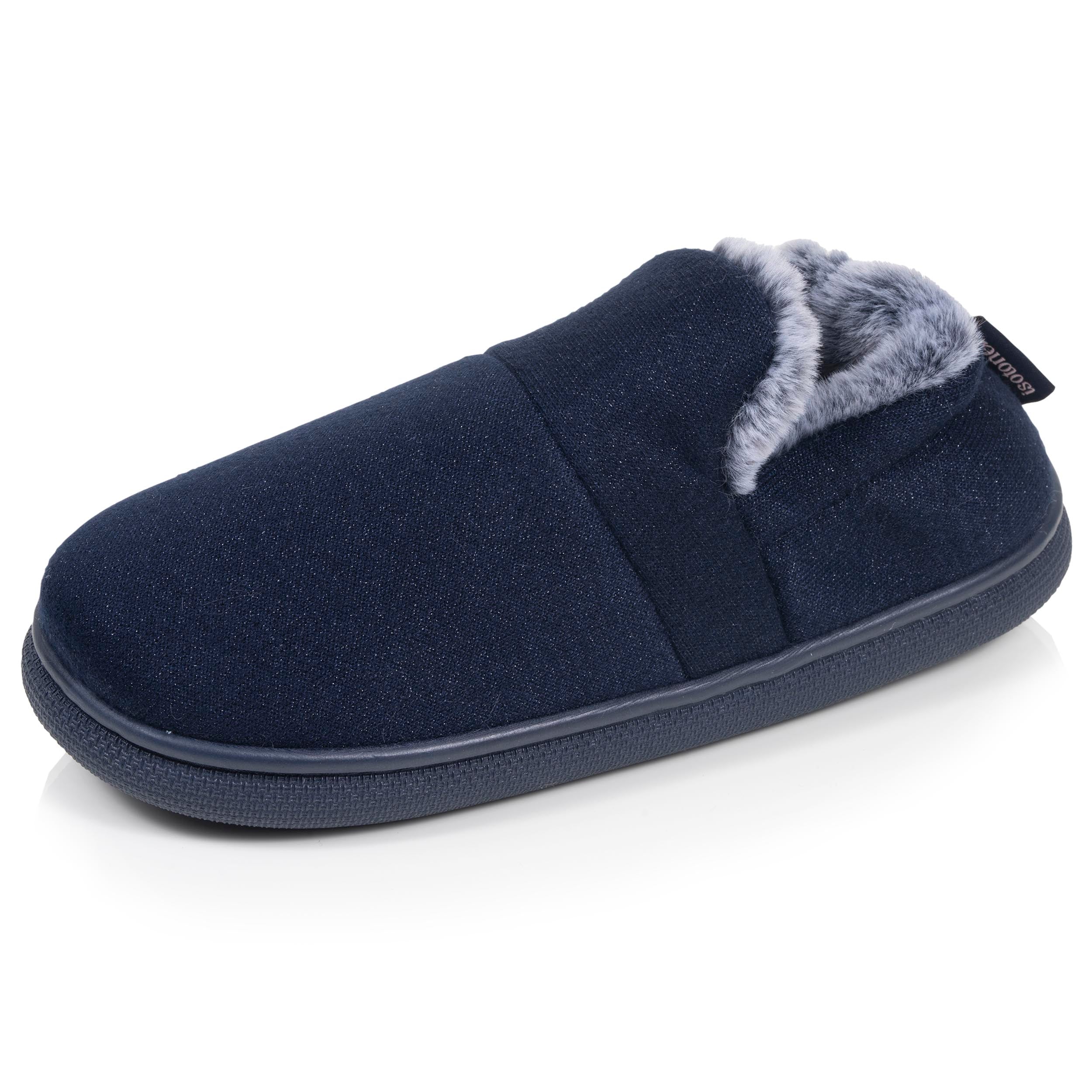 isotoner-chaussons-slippers-femme-bloup-marine-confort-longue-dur-e image 1
