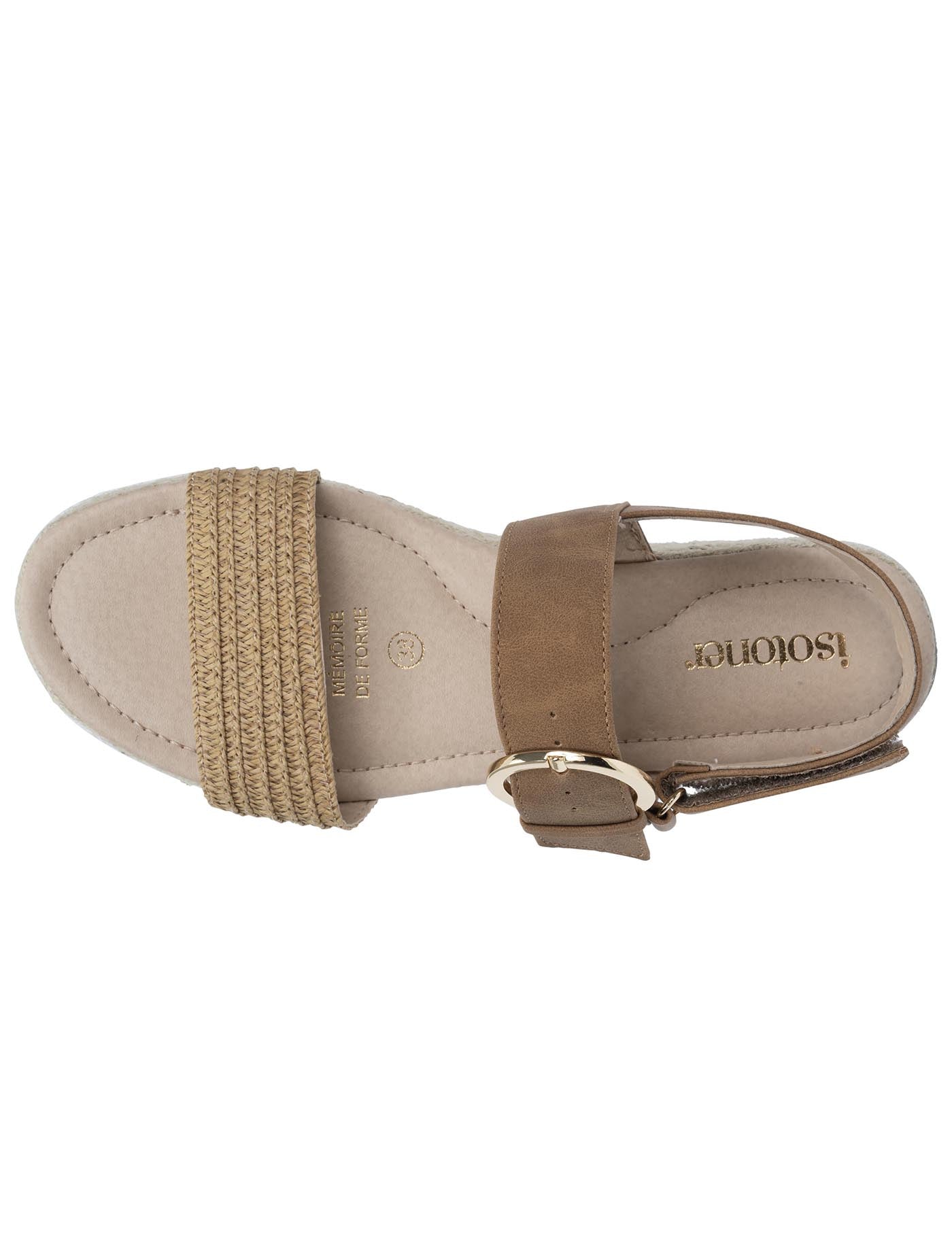 isotoner-sandales-femme-corde-tress-e-camel-m-moire-de-forme image 7
