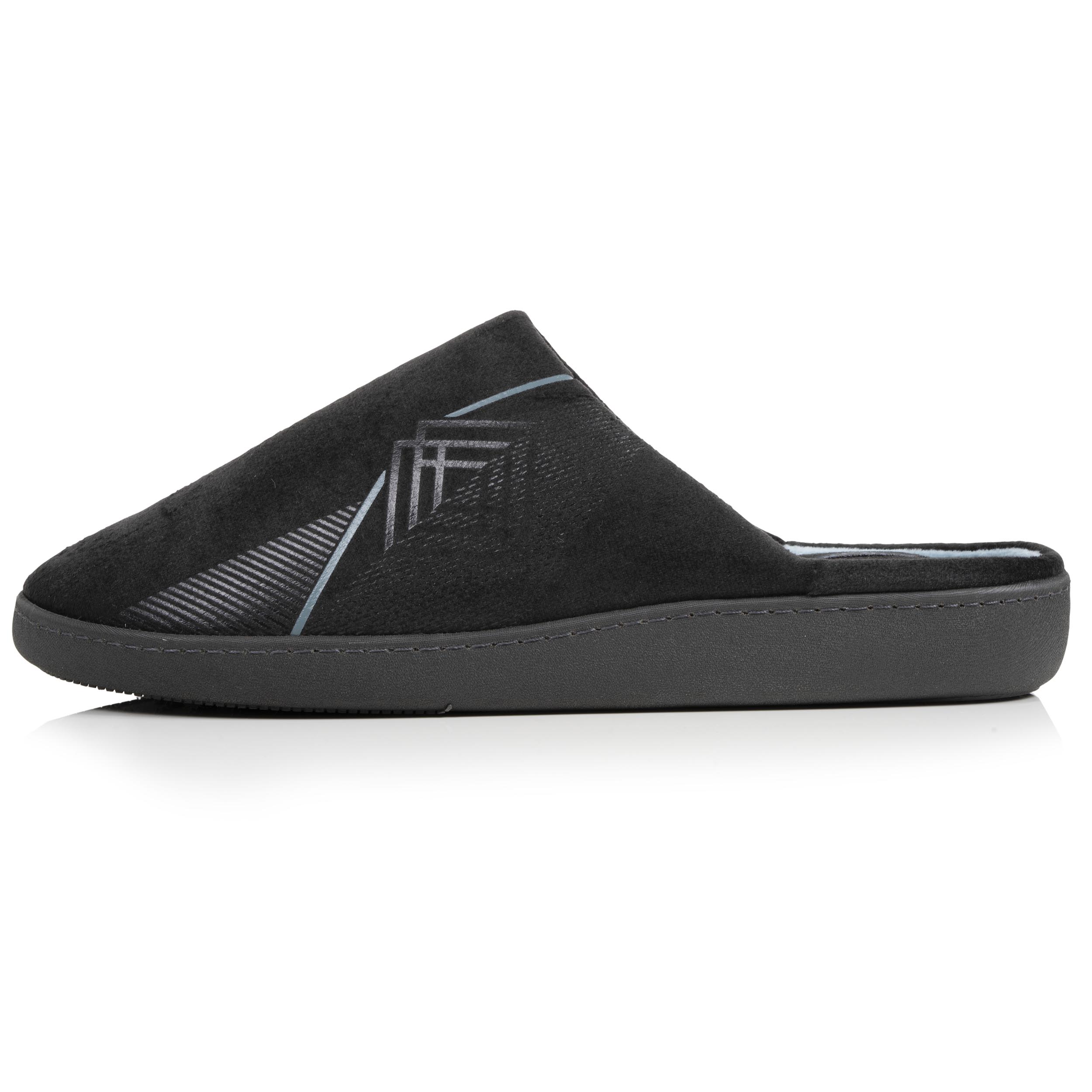 isotoner-chaussons-mules-homme-gris-diamant image 3