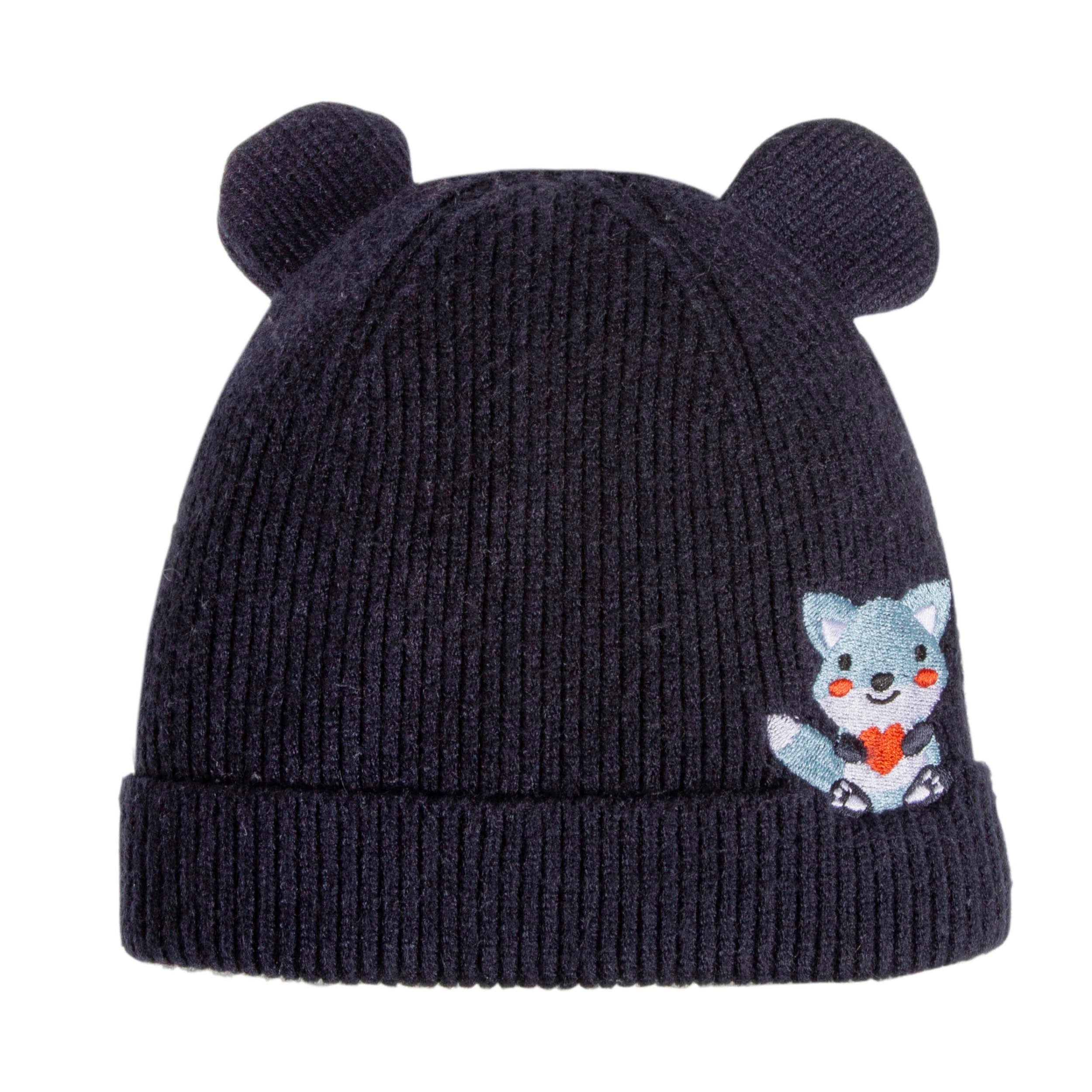 isotoner-bonnet-enfant-2-4-ans-oreilles-renard-marine-ultra-doux image 2