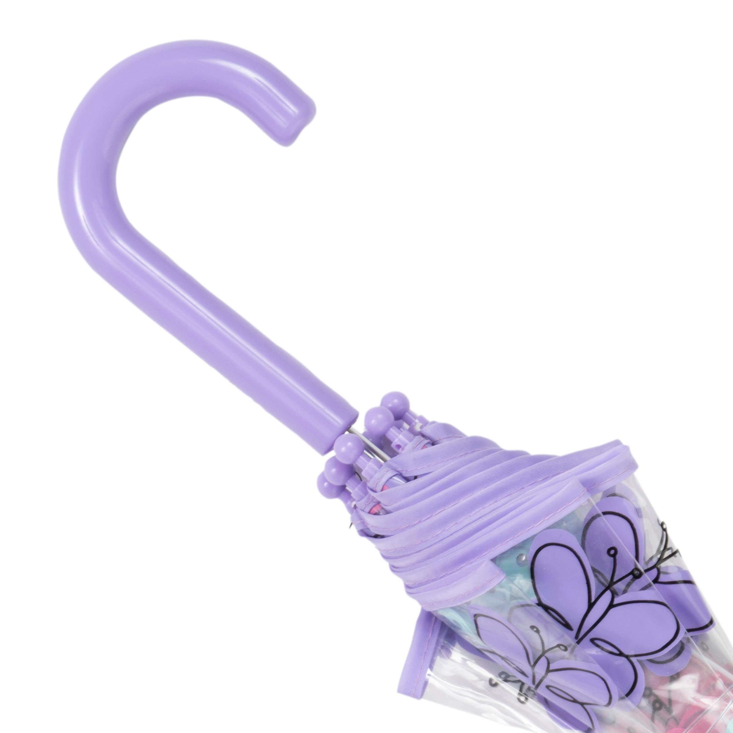 isotoner-parapluie-enfant-cloche-transparent-papillons image 8