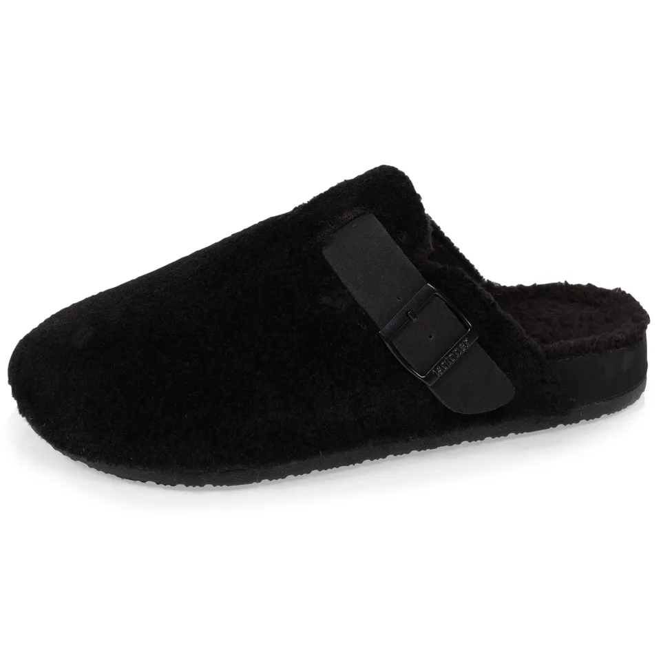 isotoner-chaussons-mules-sabot-homme-noir-sherpa-everywear image 1