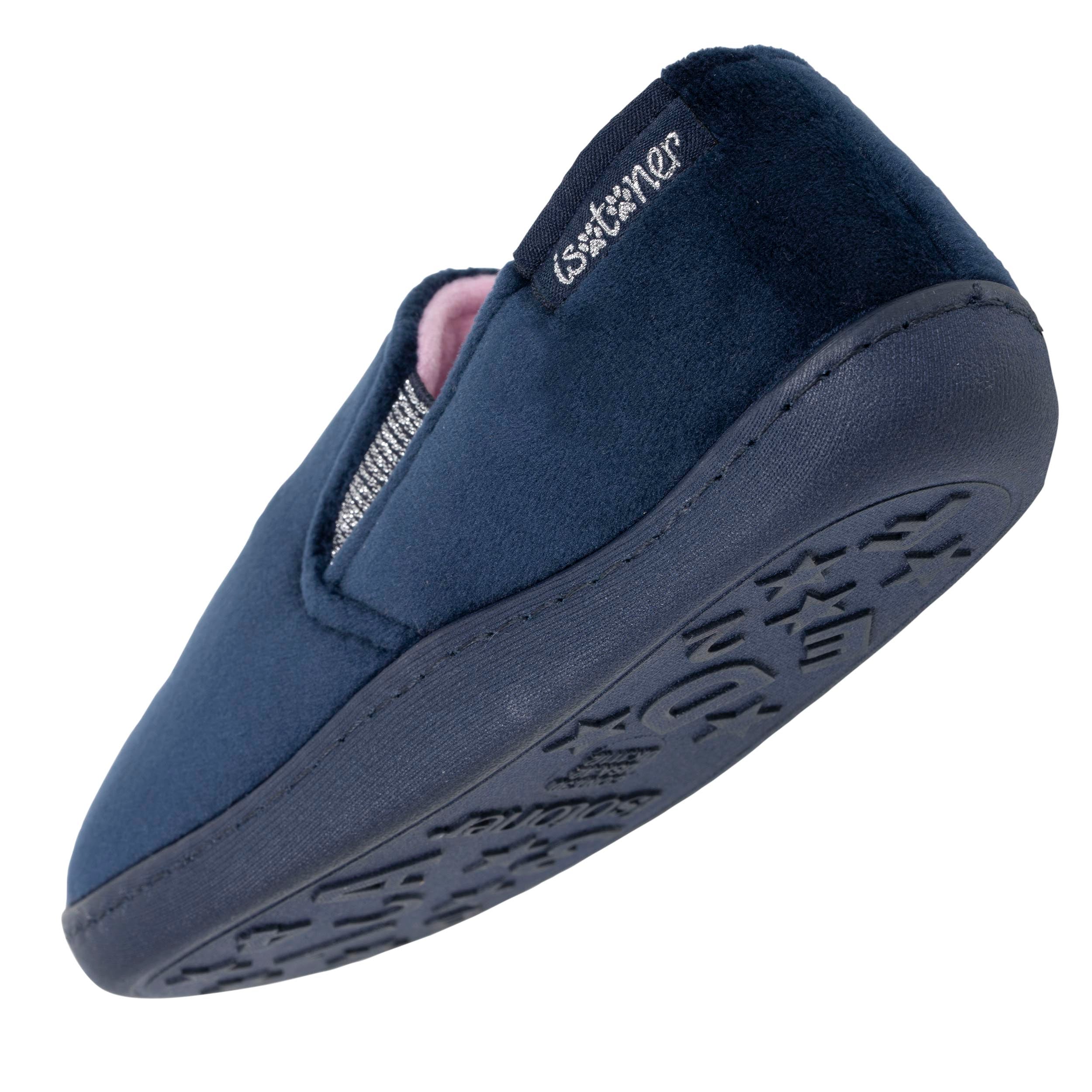 isotoner-chaussons-mocassins-enfant-marine-rose-licorne-25-34 image 5