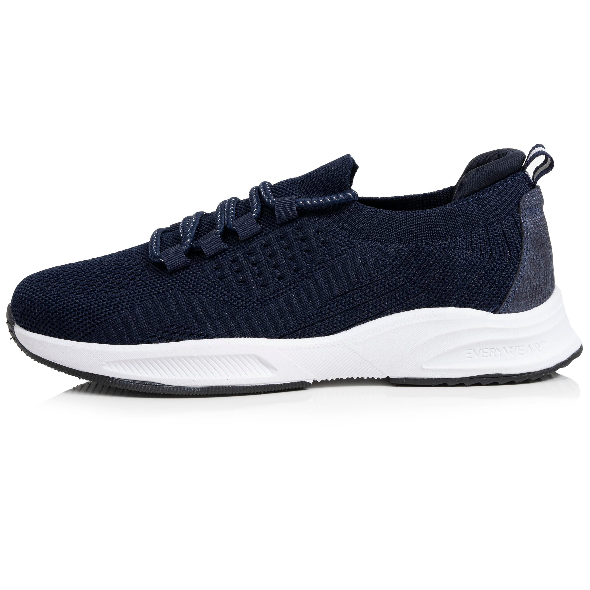 isotoner-baskets-confort-femme-slip-on-lacets-marine-everywear image 3