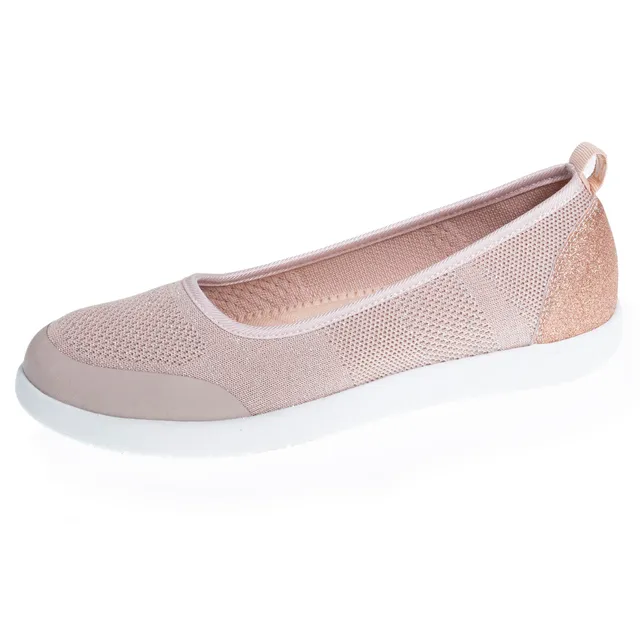 isotoner-ballerines-femme-slip-on-rose-poudr-everywear-m-moire-de-forme image 1