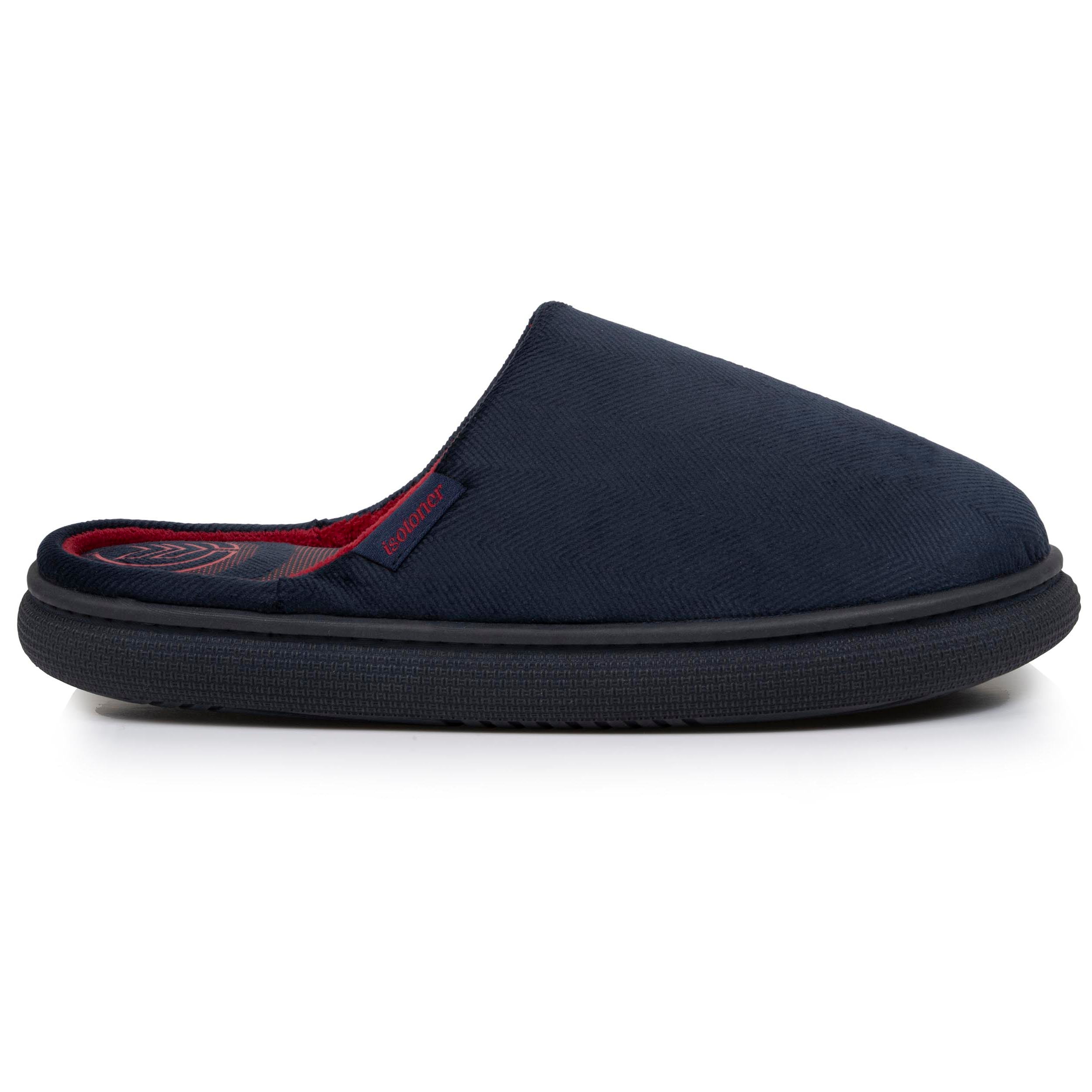 isotoner-chaussons-mules-homme-bloup-marine-chevrons image 8