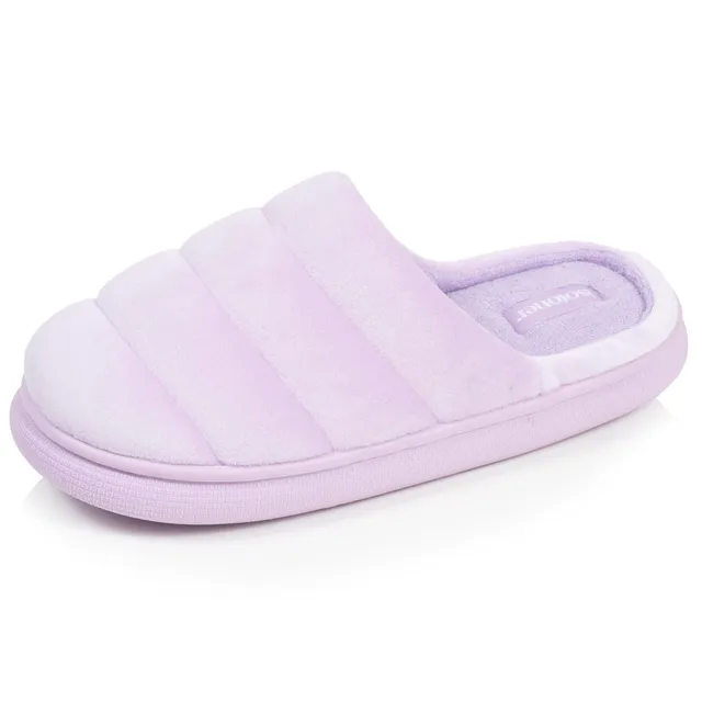 isotoner-chaussons-mules-femme-bloup-lilas image 1