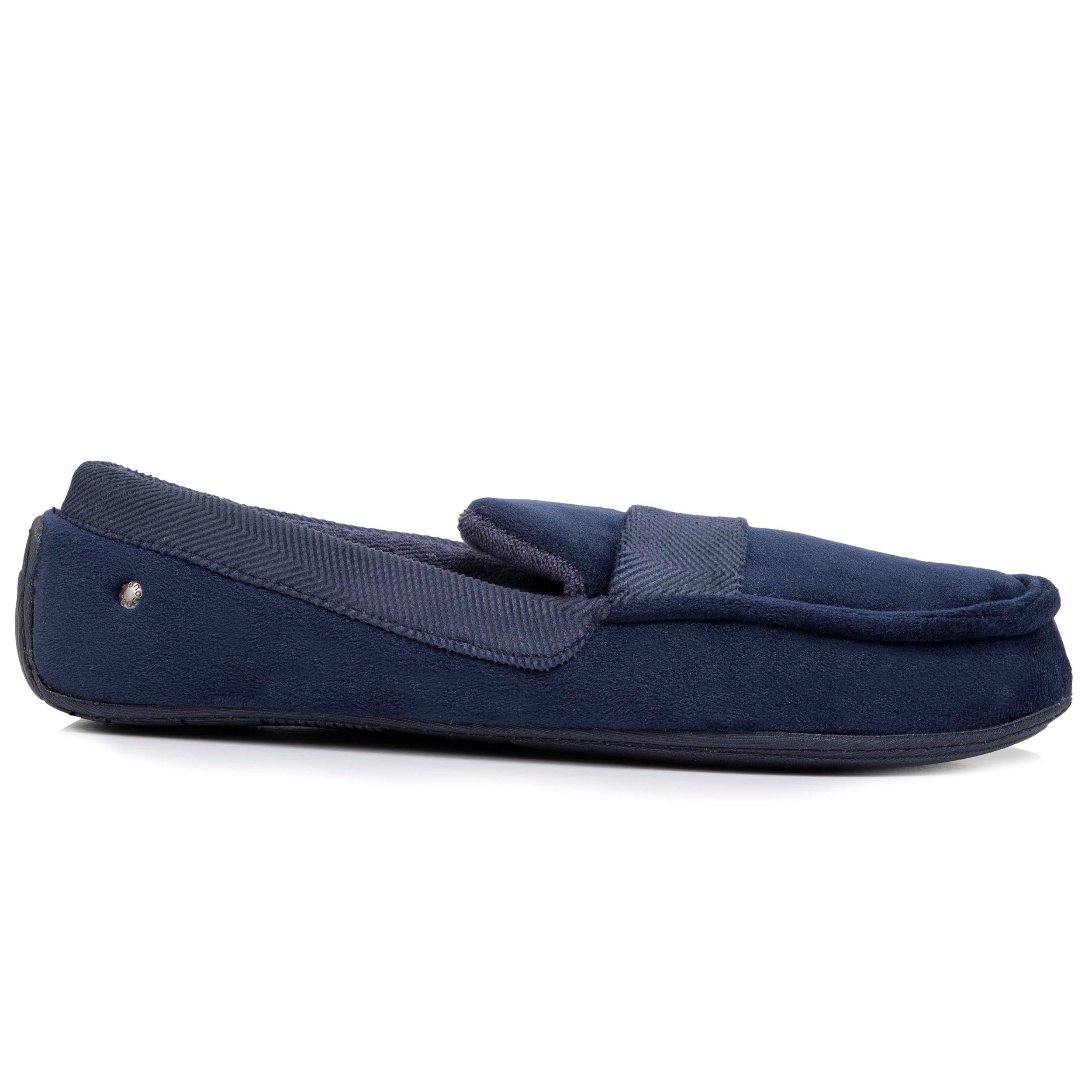 isotoner-chaussons-mocassins-homme-marine-chevrons-premium image 8
