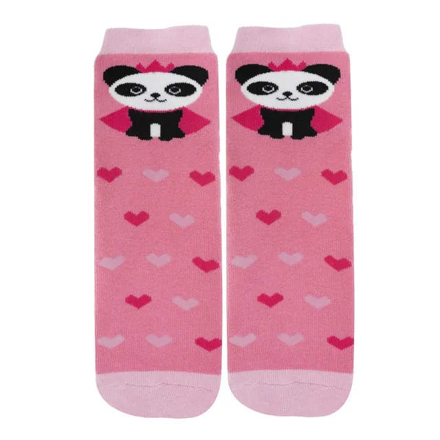 isotoner-chaussettes-anti-d-rapantes-enfant-rose-1-4-ans-motif-panda image 1