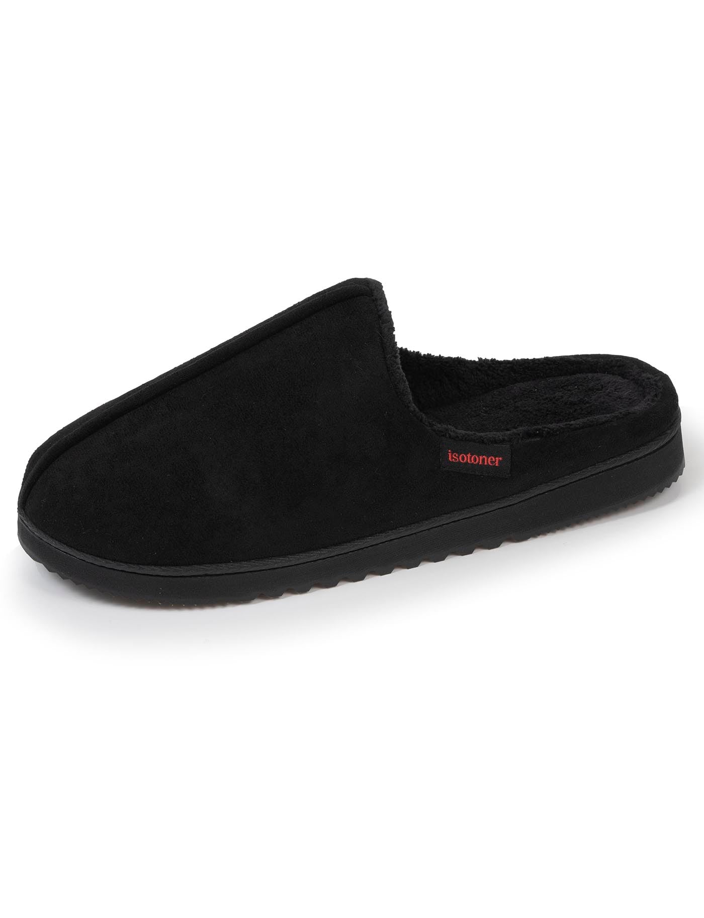 isotoner-chaussons-mules-homme-noir-surpiqu-s image 6