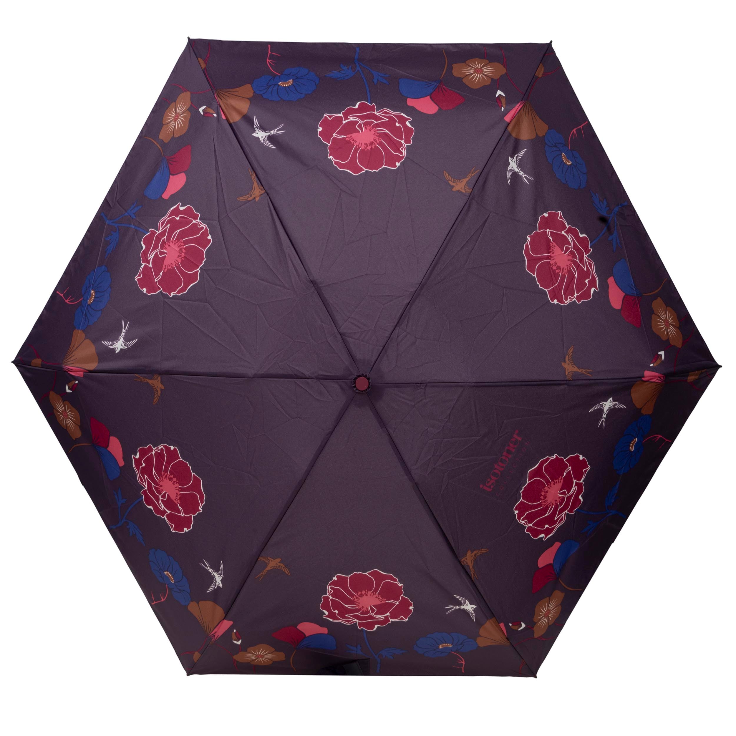 isotoner-parapluie-mini-slim-frise-bleue-recycl image 3