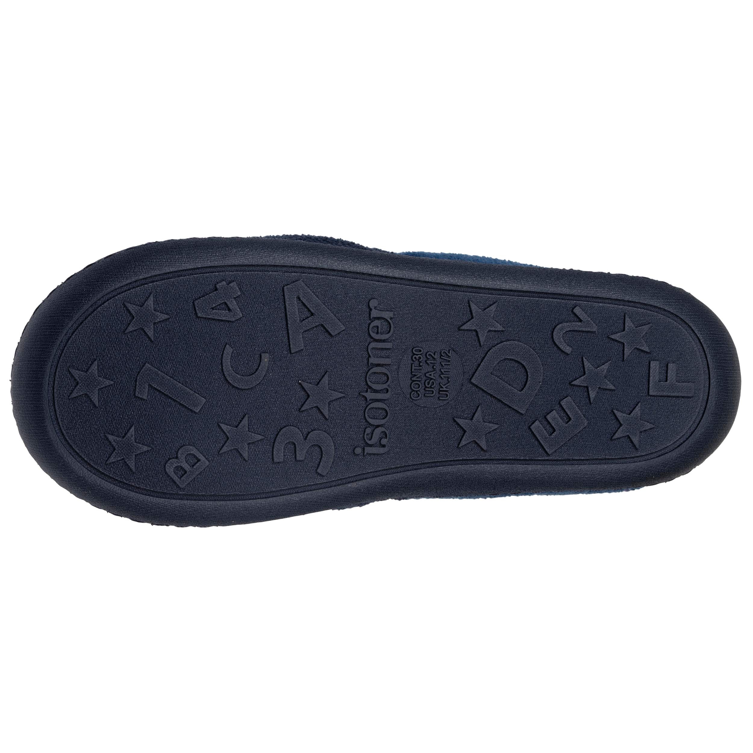 isotoner-chaussons-mocassins-enfant-marine-jaune image 4