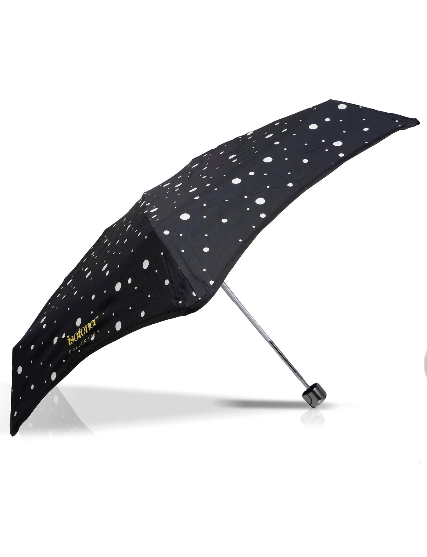 isotoner-parapluie-mini-x-tra-solide-17-5-cm-pois-noir-jaune-92-cm image 7