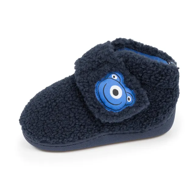 isotoner-chaussons-bottillons-scratch-b-b-marine-monstre image 1