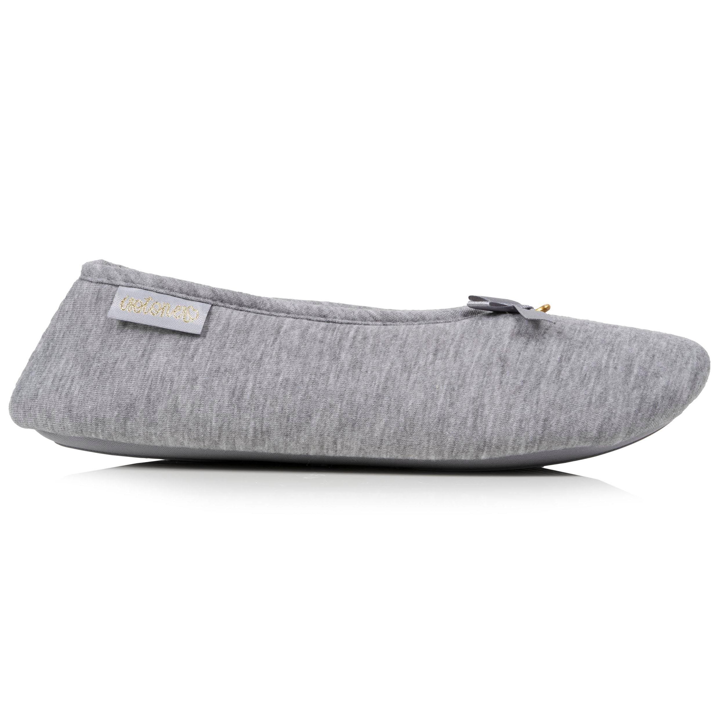 isotoner-chaussons-ballerines-femme-gris-n-ud-satin image 8