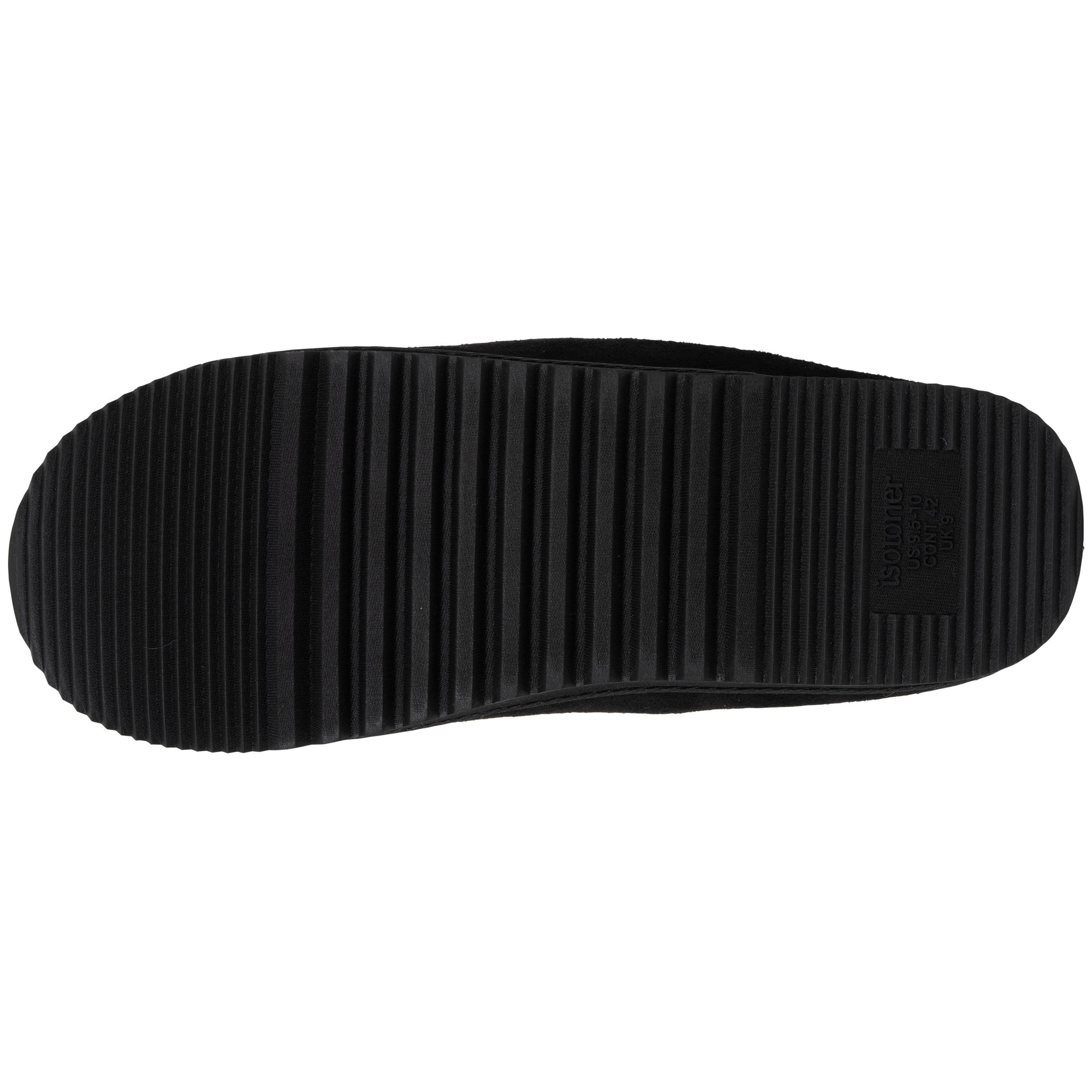isotoner-chaussons-mules-homme-noir-surpiqu-s image 4