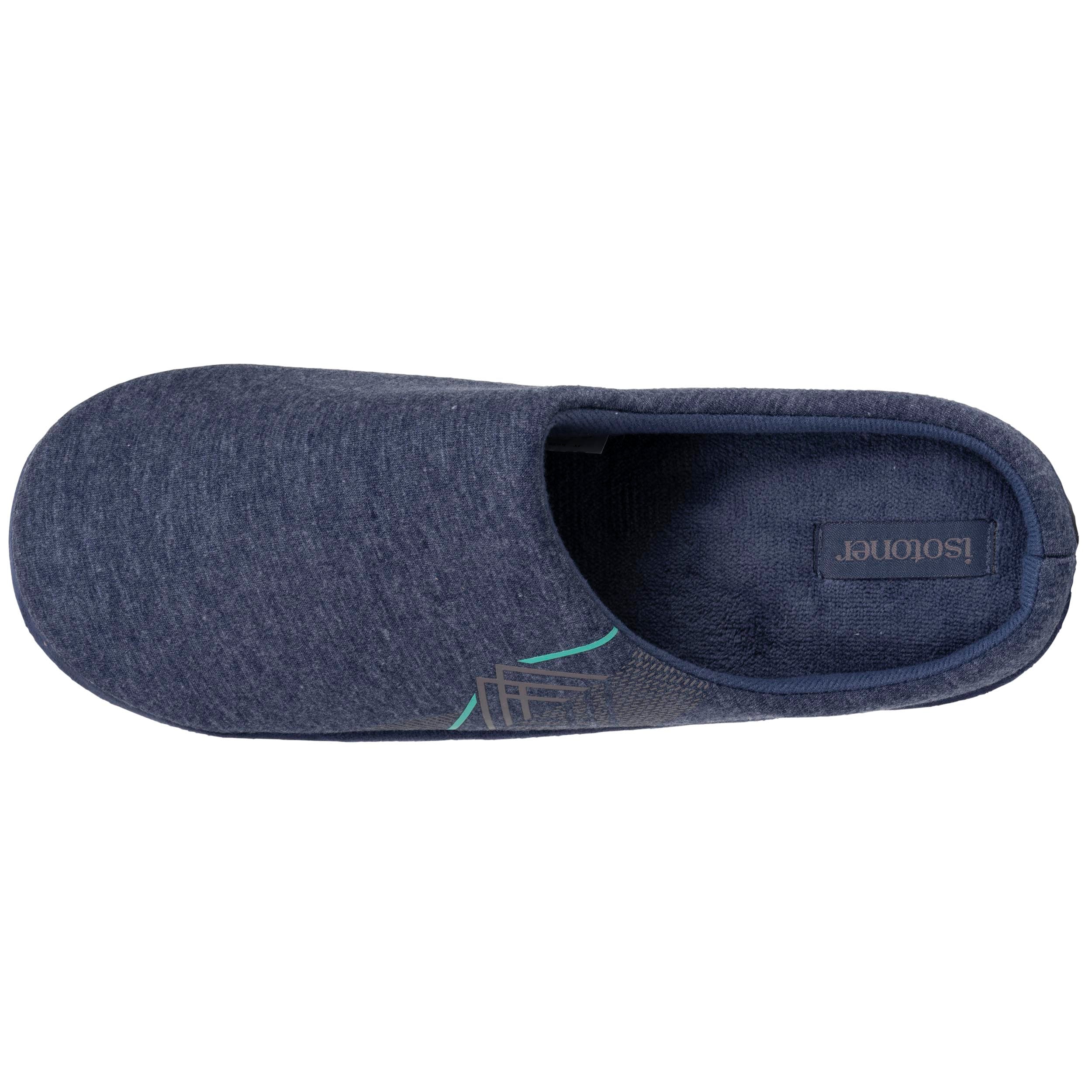 isotoner-chaussons-mules-homme-marine-chin-diamant image 3