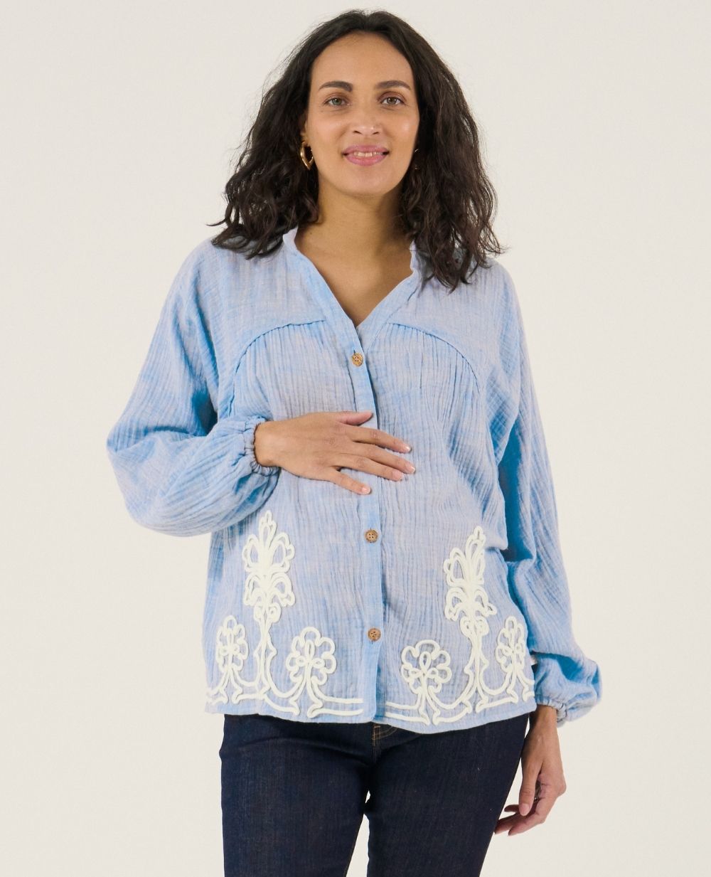 cache-c-ur-blouse-chemise-d-allaitement-sarah-bleu image 3