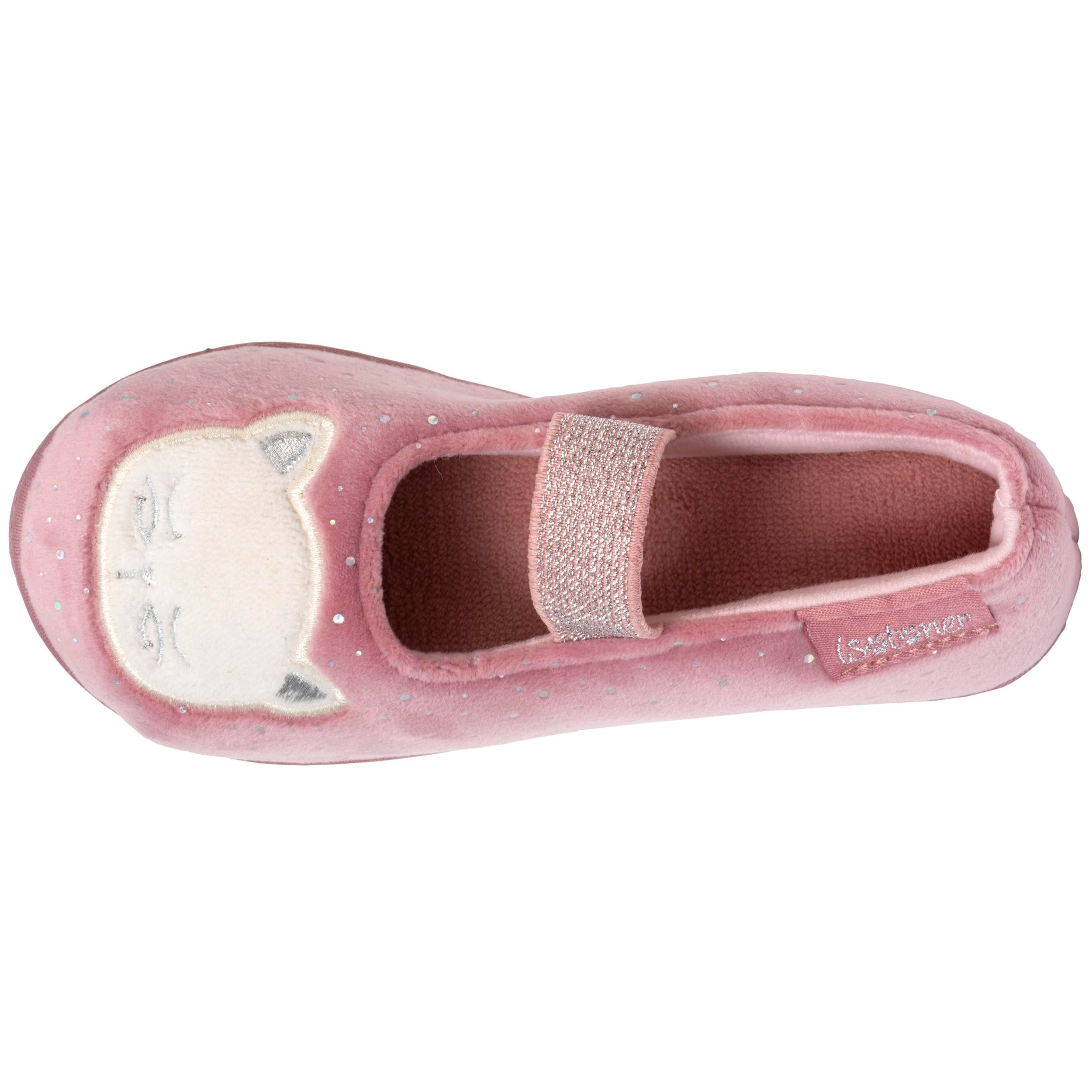 isotoner-ballerines-enfant-rose-chat image 2