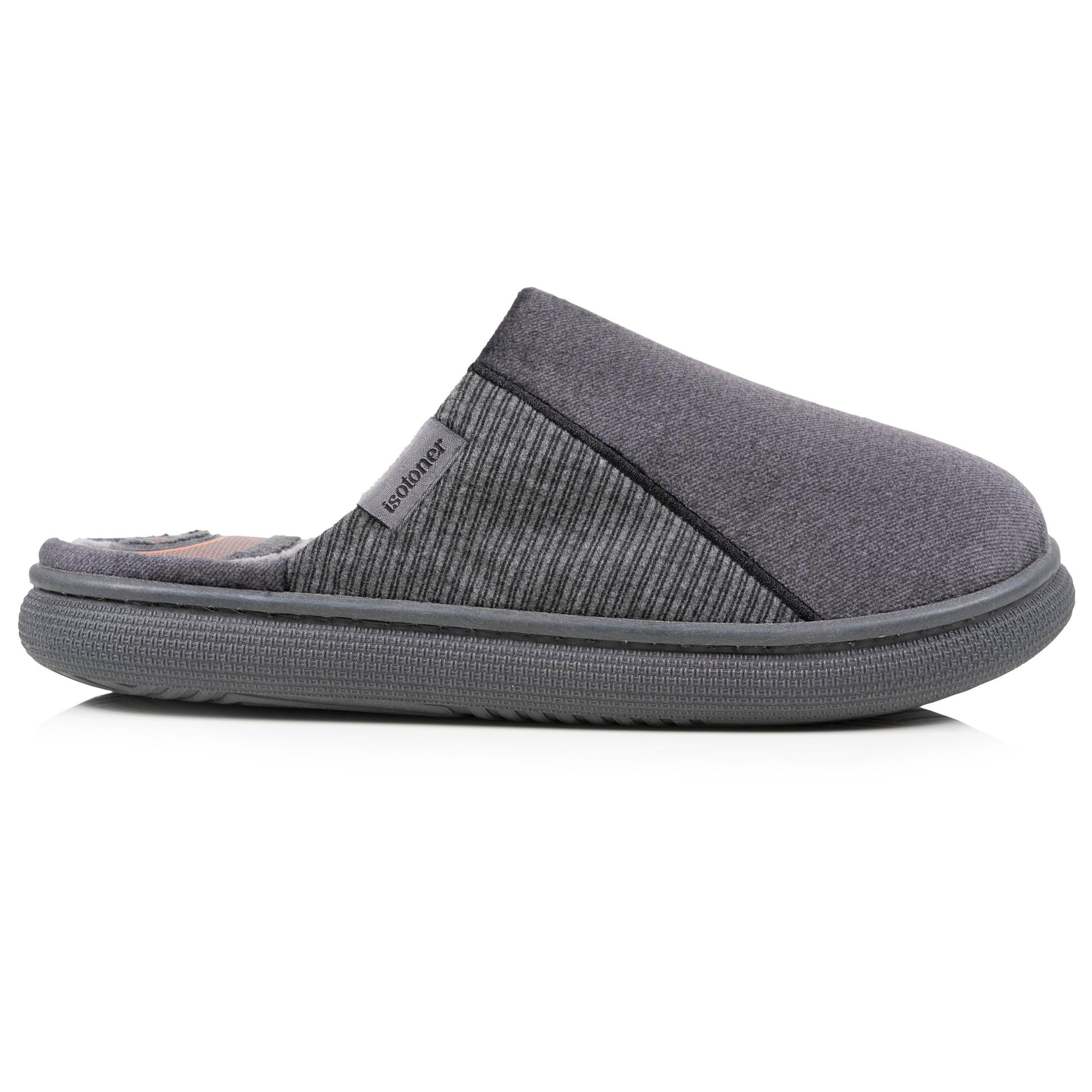 isotoner-chaussons-mules-homme-bloup-gris-chin image 8