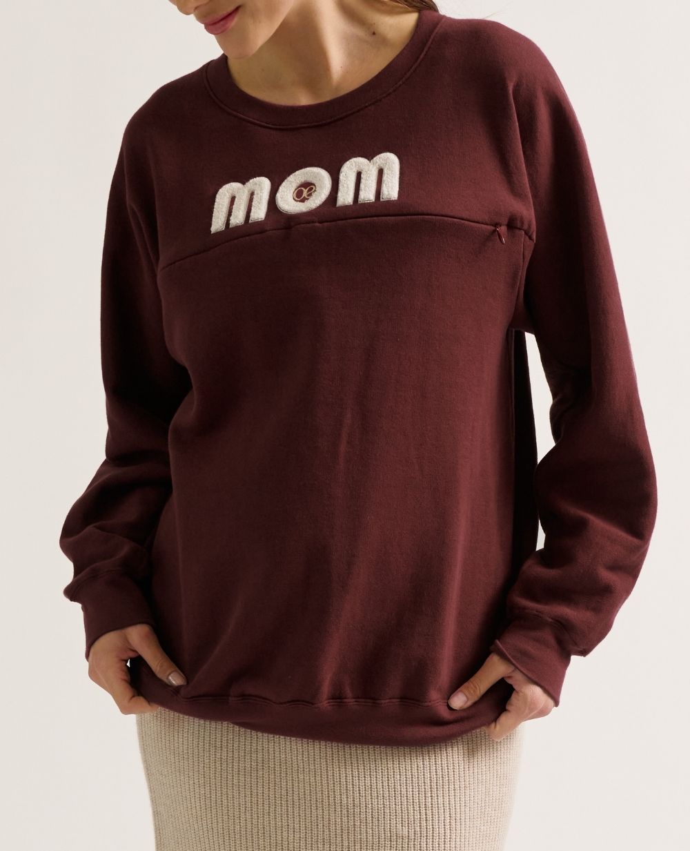 cache-c-ur-mom-sweat-de-grossesse-et-allaitement-prune image 4