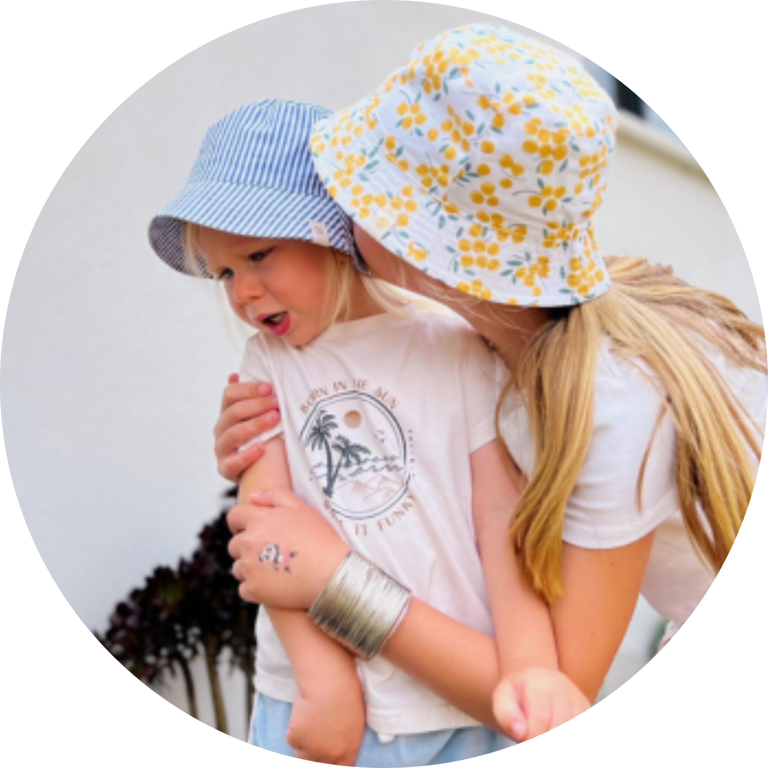 isotoner-bob-enfant-4-8-ans-rayures-bleues-coton image 3