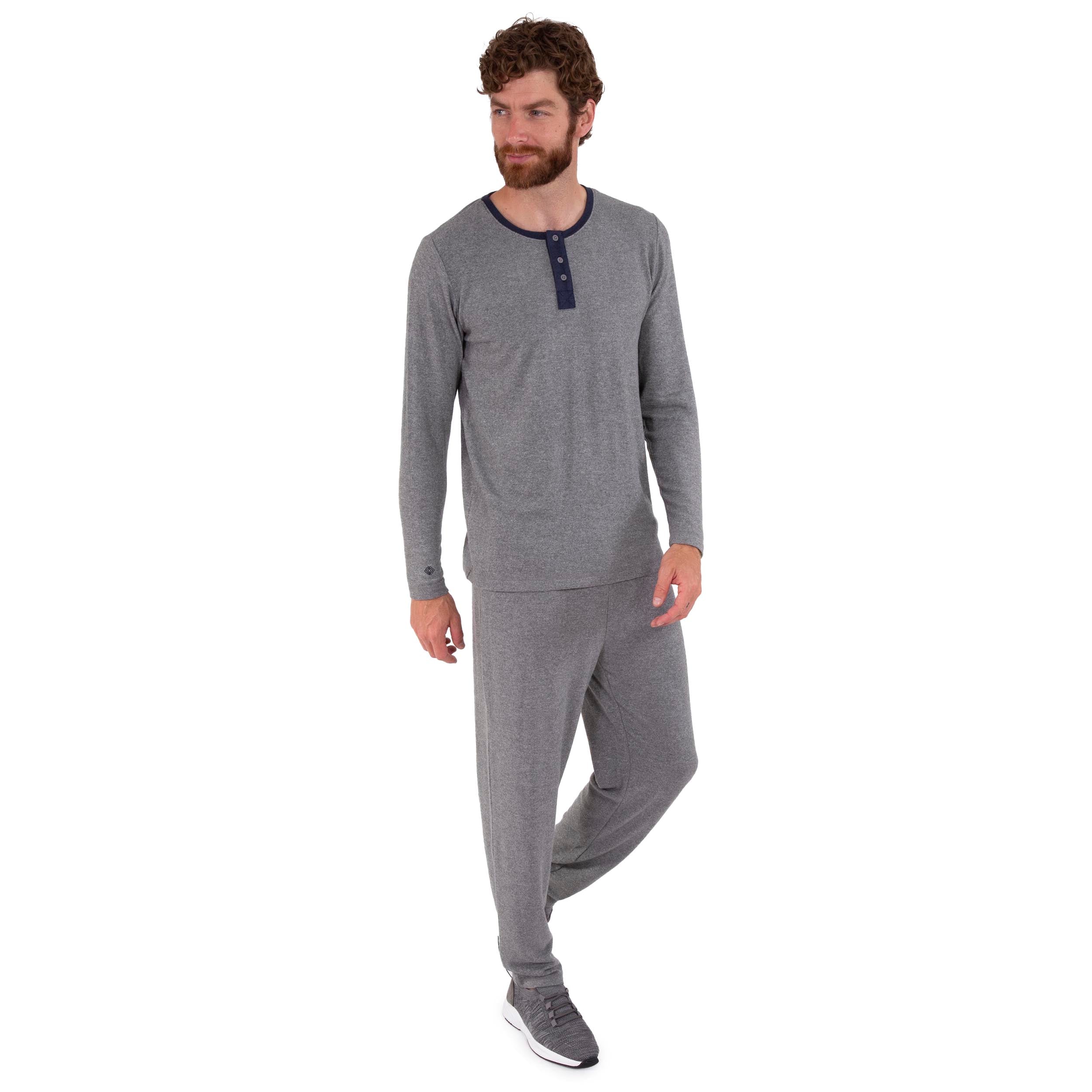 isotoner-pantalon-lastique-homme-gris-loungewear image 8