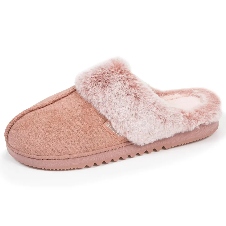 isotoner-chaussons-mules-femme-blush-su-dine-fourrure image 1