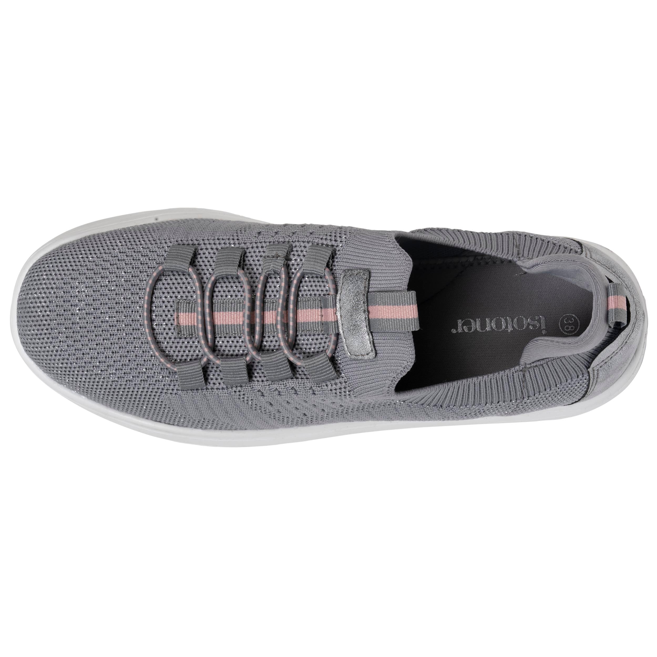 isotoner-baskets-slip-on-plateforme-femme-gris-m-moire-de-forme image 3